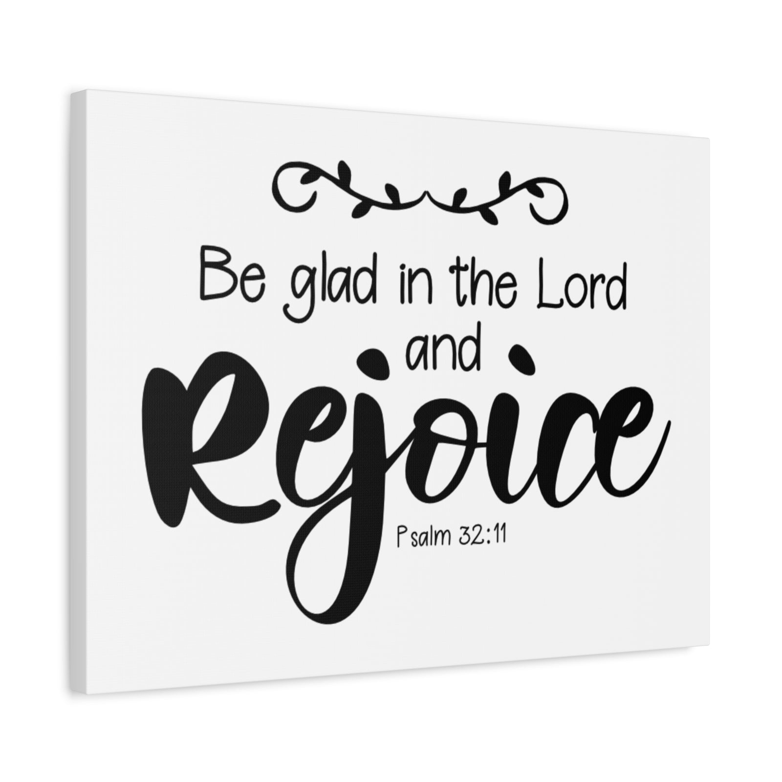 Scripture Canvas Rejoice Psalm 32:11 Christian Wall Art Bible Verse Print Ready to Hang-Express Your Love Gifts