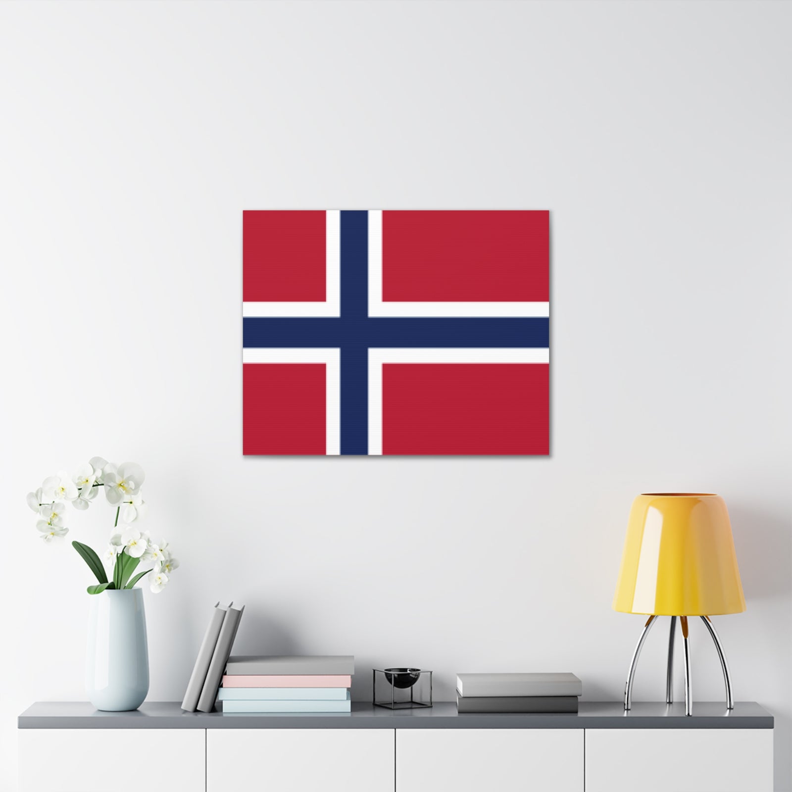 Svalbard and Jan Mayen Country Flag Canvas Vibrant Wall Art Unframed Home Decor-Express Your Love Gifts
