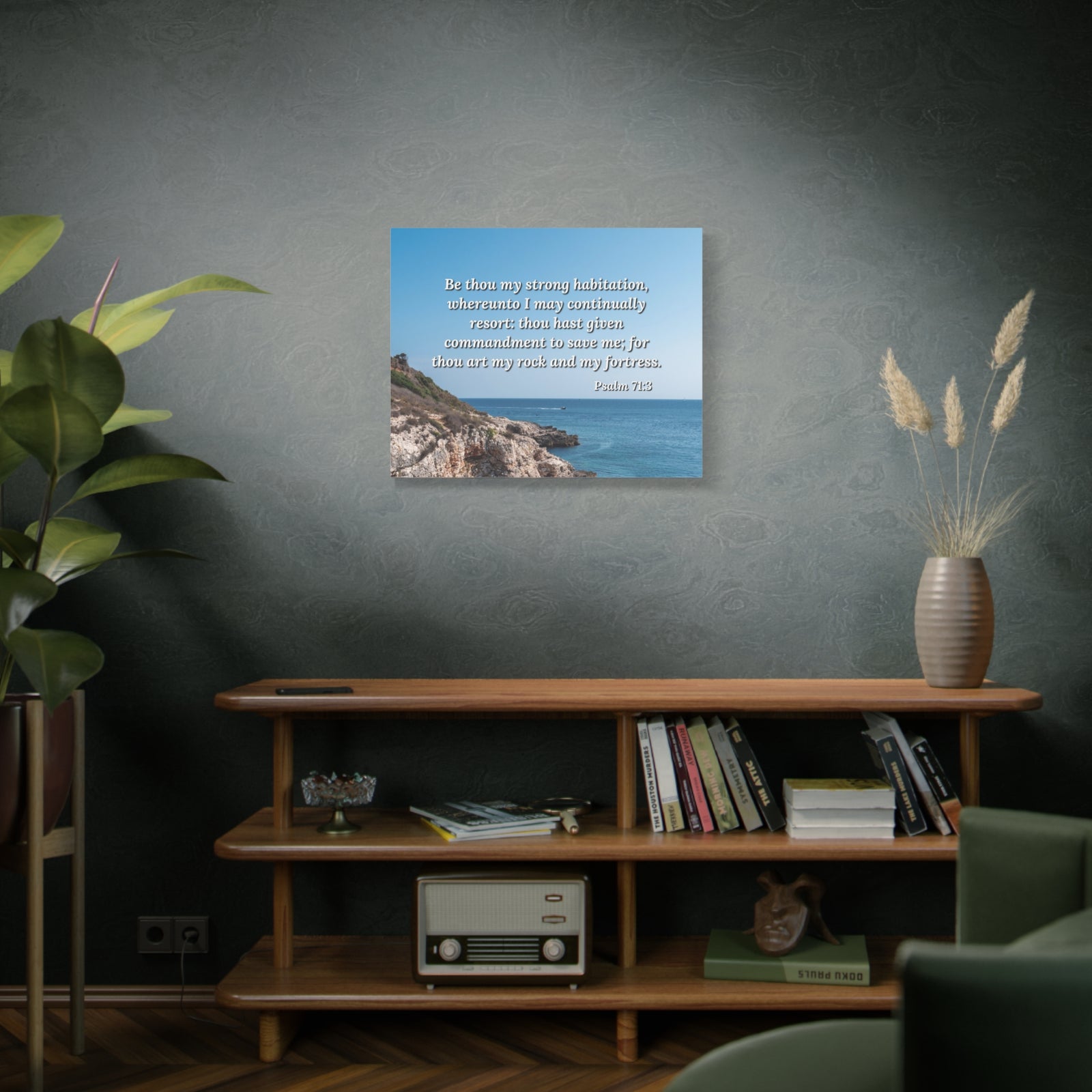 Scripture Walls To Save Me Psalm 71:3 Bible Verse Canvas Christian Wall Art Ready to Hang-Express Your Love Gifts