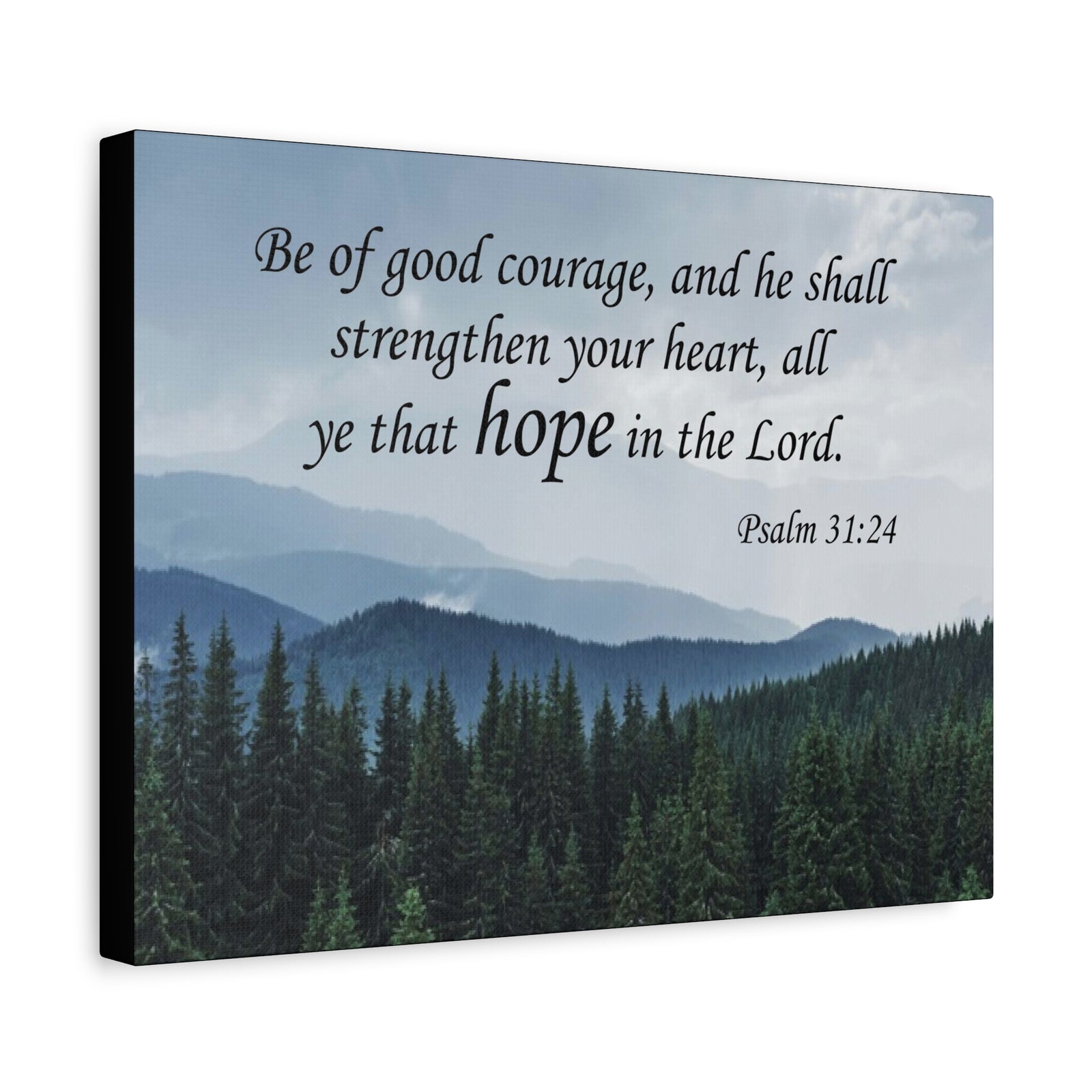 Bible Verse Canvas Be of Good Courage Psalm 31:24 Wall Art Christian Home Decor-Express Your Love Gifts