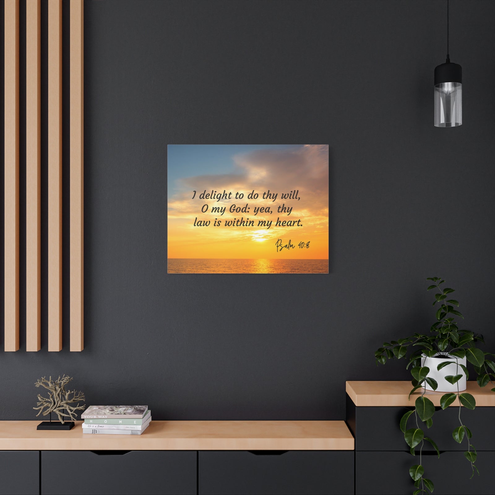 Scripture Walls Thy Will Psalms 40:8 Bible Verse Canvas Christian Wall Art Ready to Hang-Express Your Love Gifts
