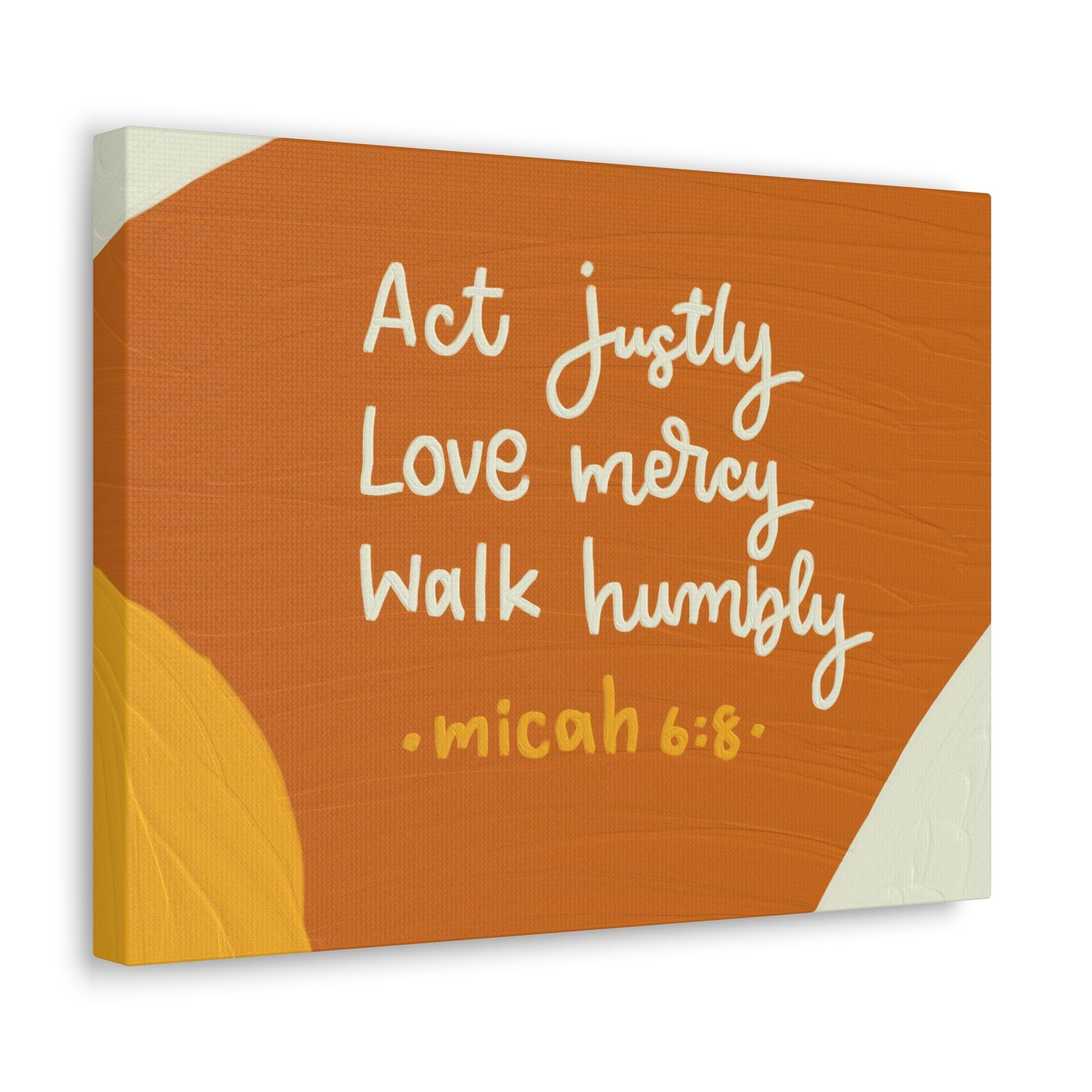 Scripture Canvas Act Justly Micah 6:8 Wall Art Bible Verse Print Ready to Hang-Express Your Love Gifts