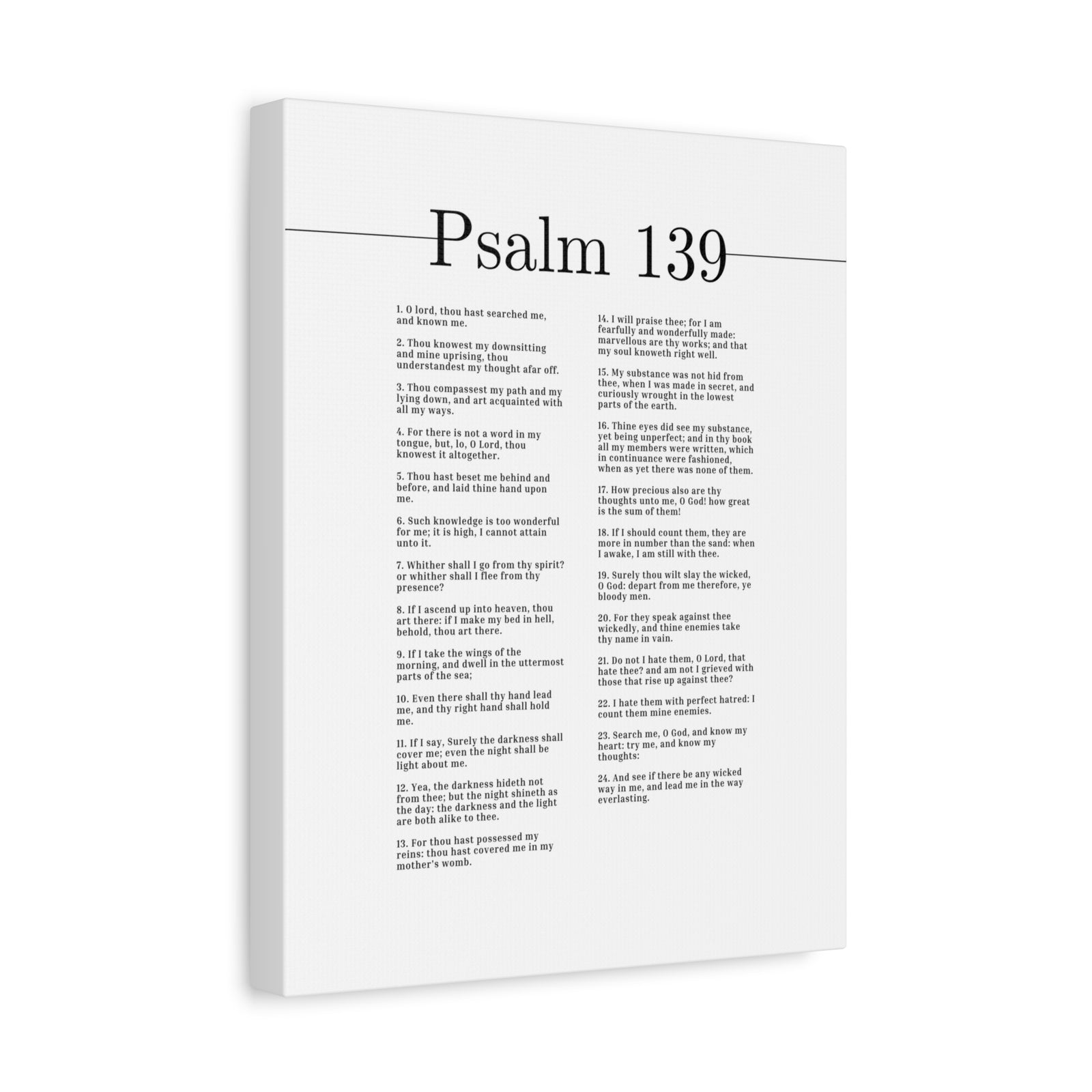Scripture Canvas Know My Heart Psalm 139 Christian Wall Art Bible Verse Print Ready to Hang-Express Your Love Gifts