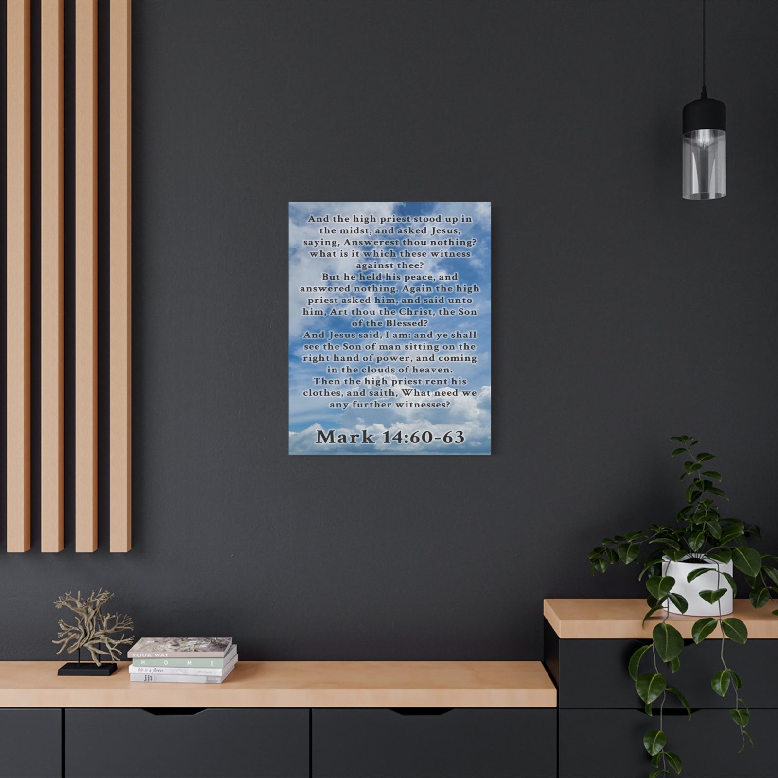 Scripture Walls Mark 14:60-63 KJV Christian Wall Art Print Ready to Hang Unframed-Express Your Love Gifts