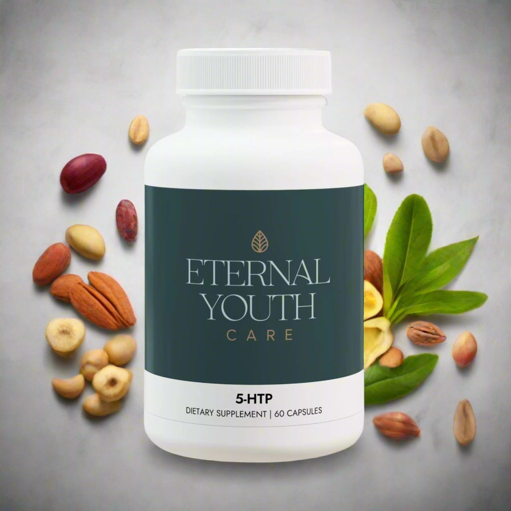 Eternal Youth 5-HTP Supplement – Sleep & Mood Support Non-GMO, Corn-Free (60 Capsules)-Express Your Love Gifts