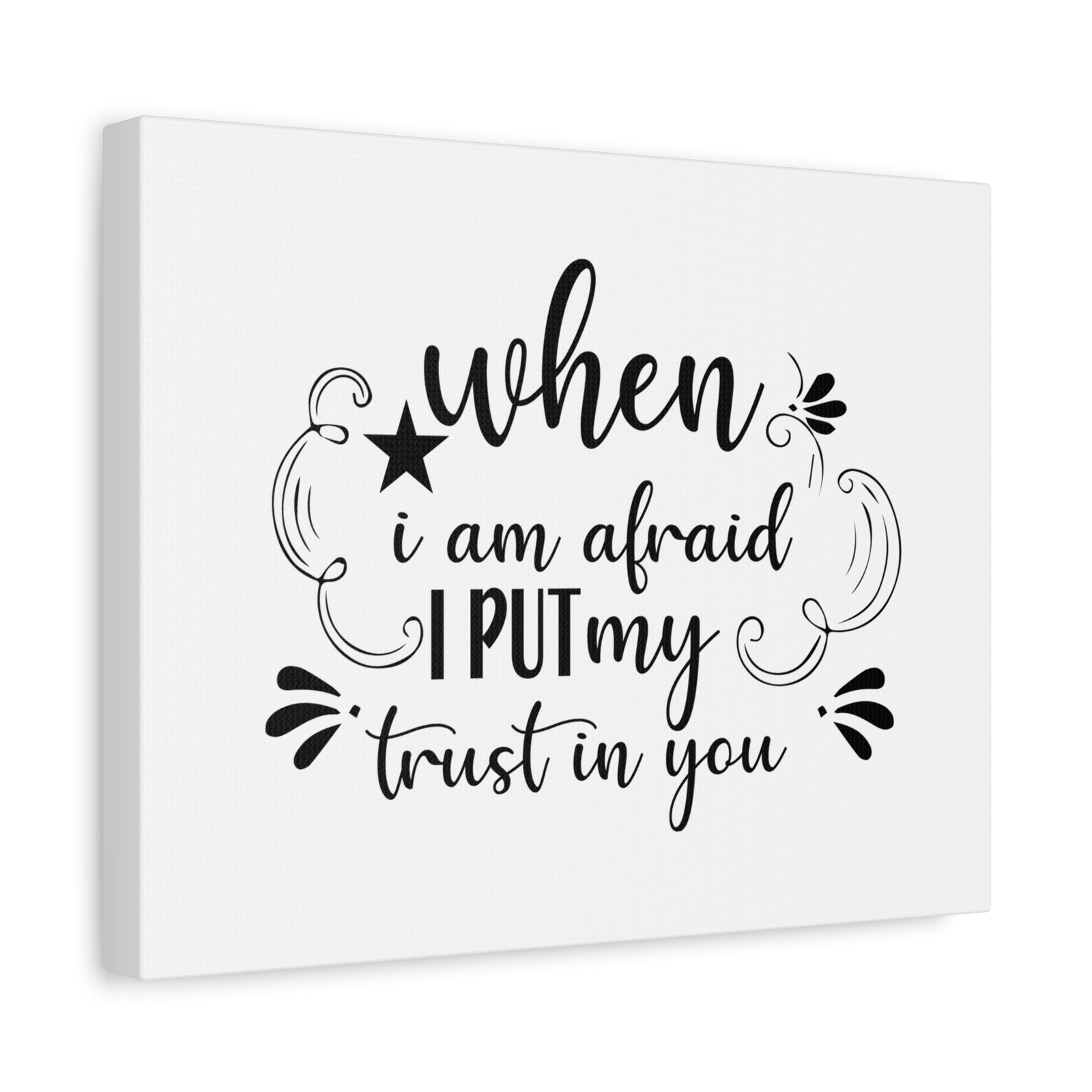 Scripture Canvas I Put My Trust In You Psalm 56:4 Christian Wall Art Bible Verse Print Ready to Hang-Express Your Love Gifts