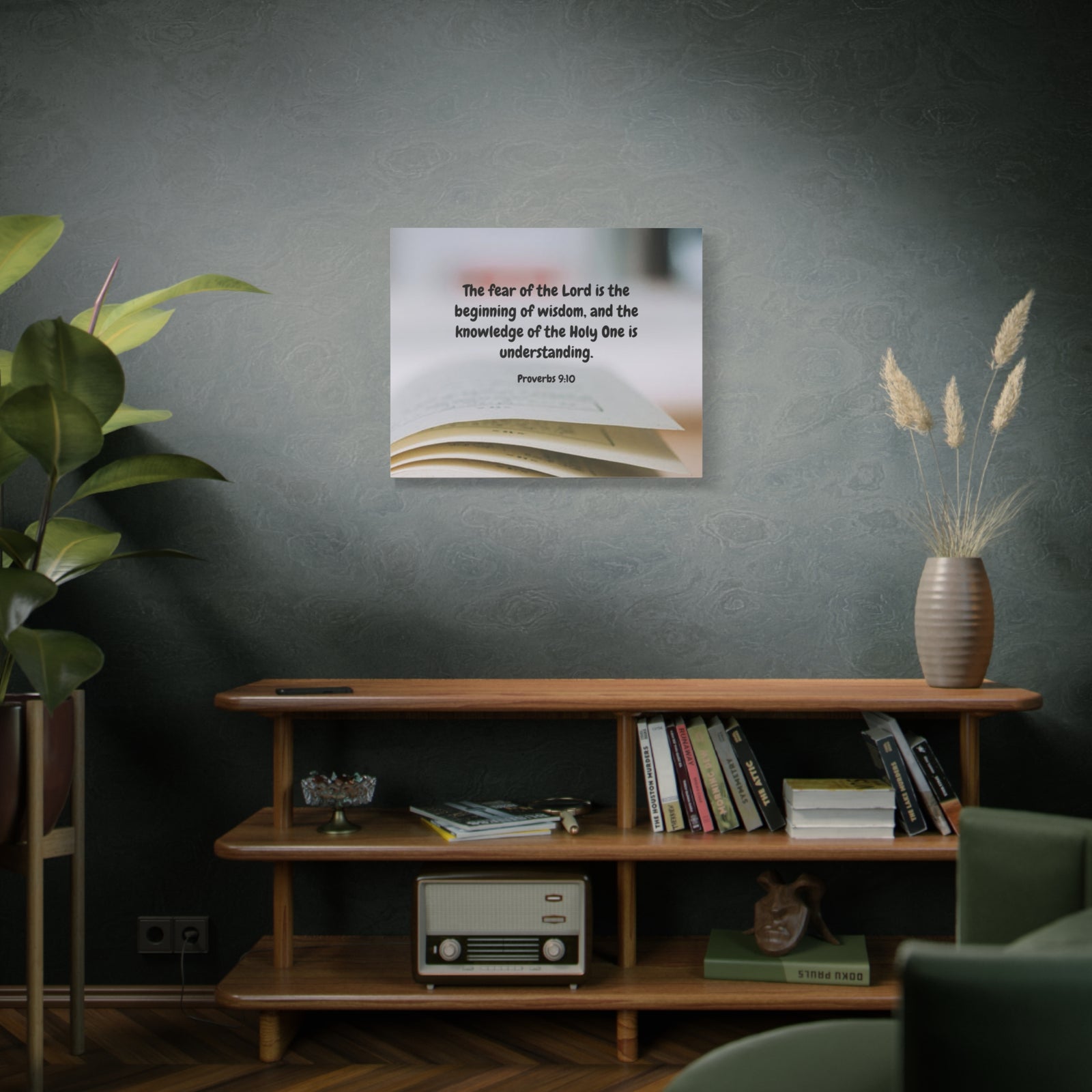 Scripture Walls Fear Of The Lord Proverbs 9:10 Bible Verse Canvas Christian Wall Art Ready to Hang-Express Your Love Gifts
