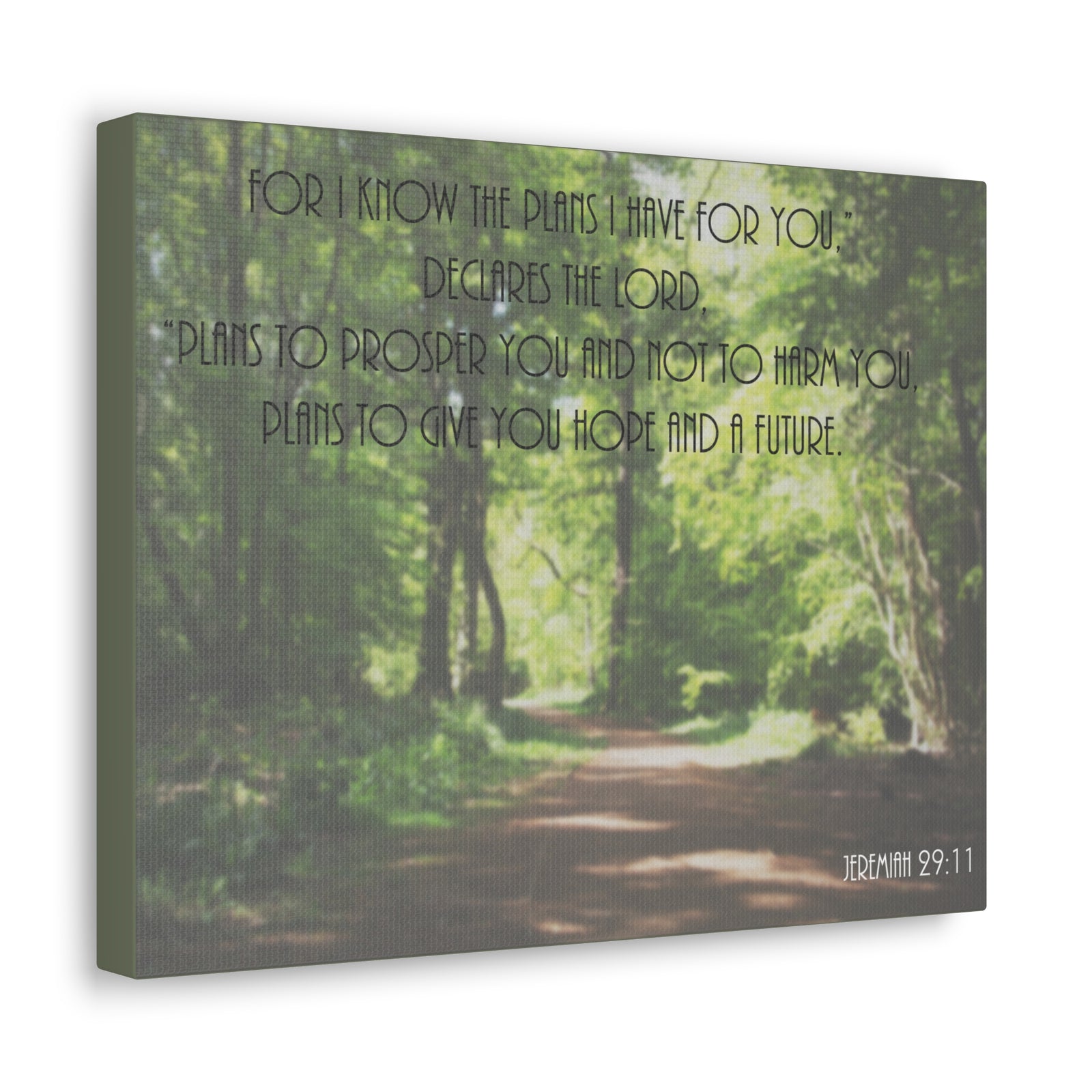 Scripture Canvas To Prosper Jeremiah 29:11 Christian Wall Art Bible Verse Print Ready to Hang-Express Your Love Gifts