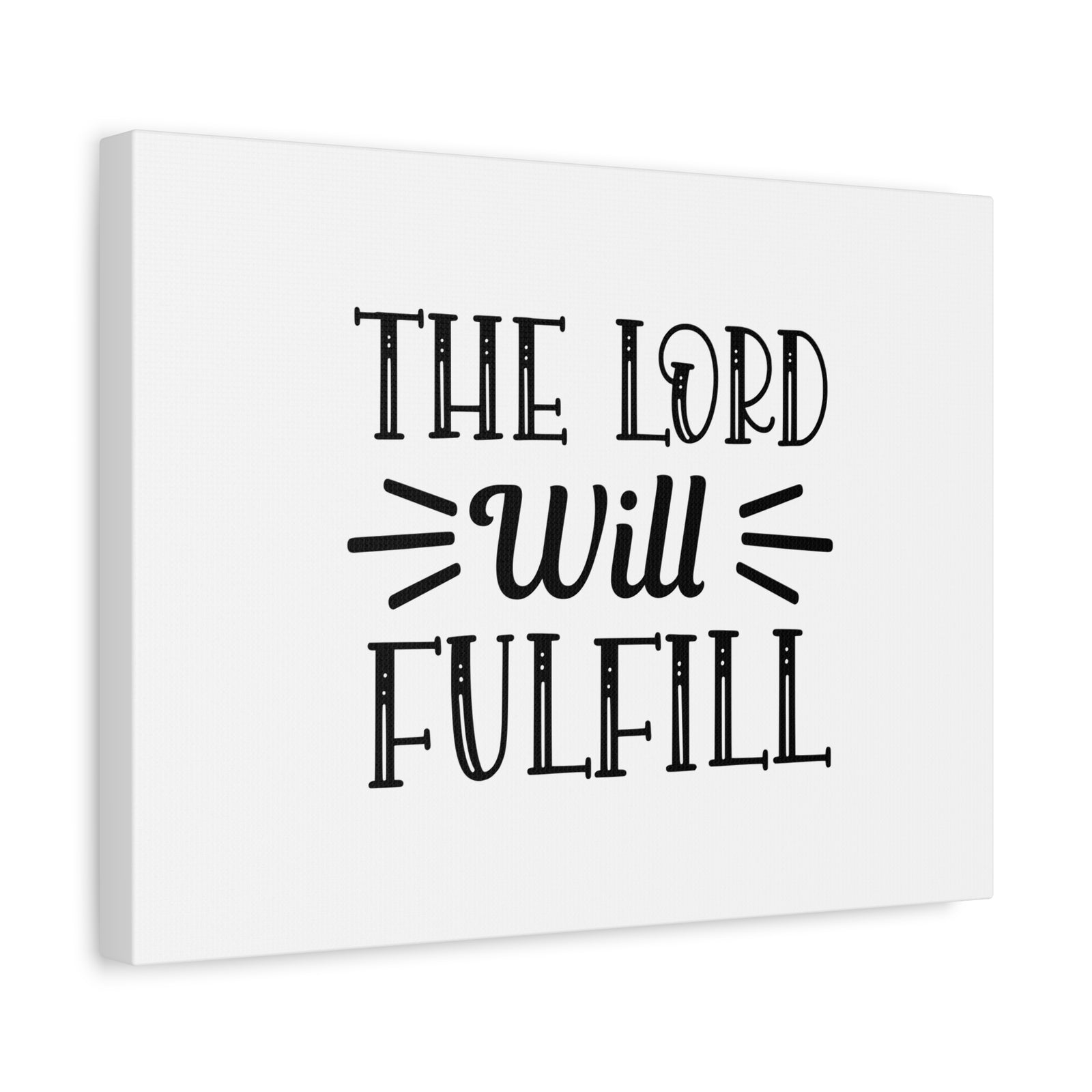 Scripture Canvas The Lord Will Fulfill Psalm 138:8 Christian Wall Art Bible Verse Print Ready to Hang-Express Your Love Gifts