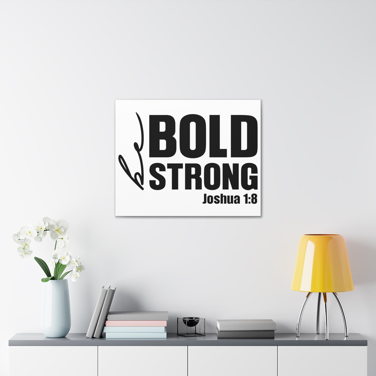 Scripture Walls Joshua 1:8 Be Bold Be Strong Bible Verse Canvas Christian Wall Art Ready to Hang Unframed-Express Your Love Gifts