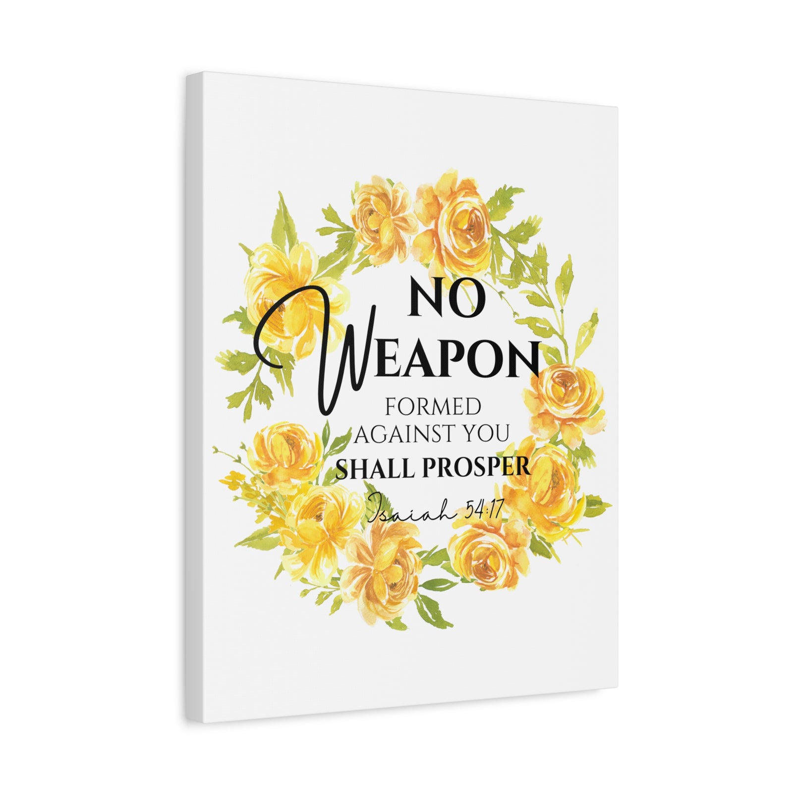 Scripture Walls Isaiah 54:17 No Weapon Bible Verse Canvas Christian Wall Art Ready to Hang Unframed-Express Your Love Gifts