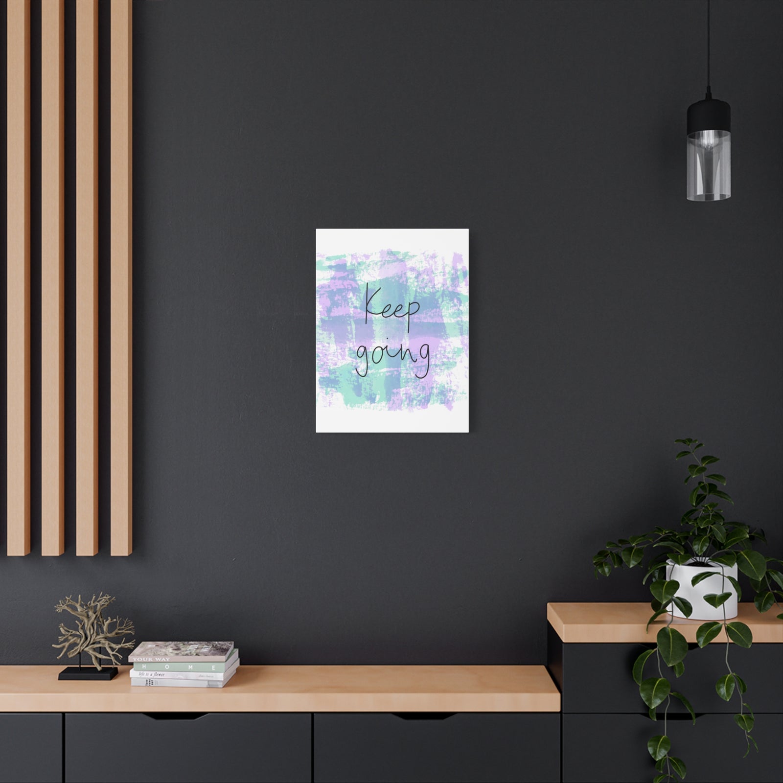 Inspirational Wall Art Keep Going Motivation Wall Decor for Home Office Gym Inspiring Success Quote Print Ready to Hang-Express Your Love Gifts