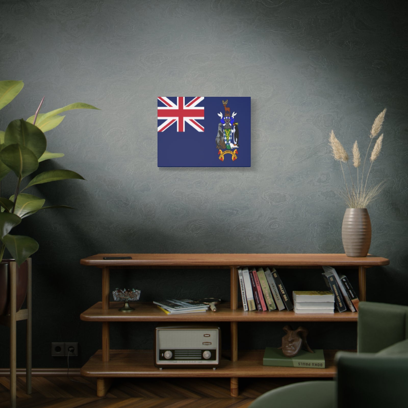 South Georgia Country Flag Canvas Vibrant Wall Art Unframed Home Decor-Express Your Love Gifts