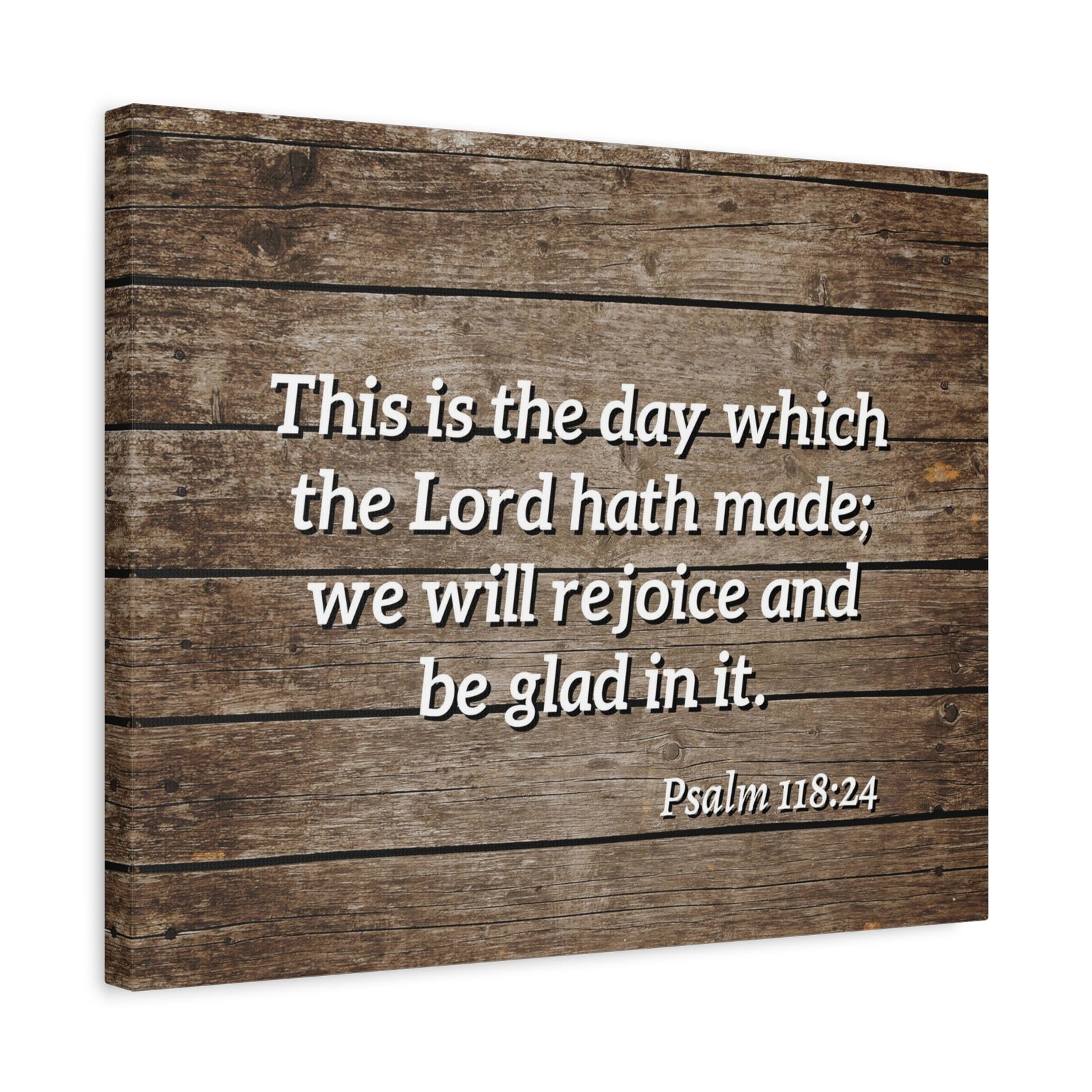 Scripture Walls Rejoice And Be Glad Psalm 118:24 Bible Verse Canvas Christian Wall Art Ready to Hang-Express Your Love Gifts