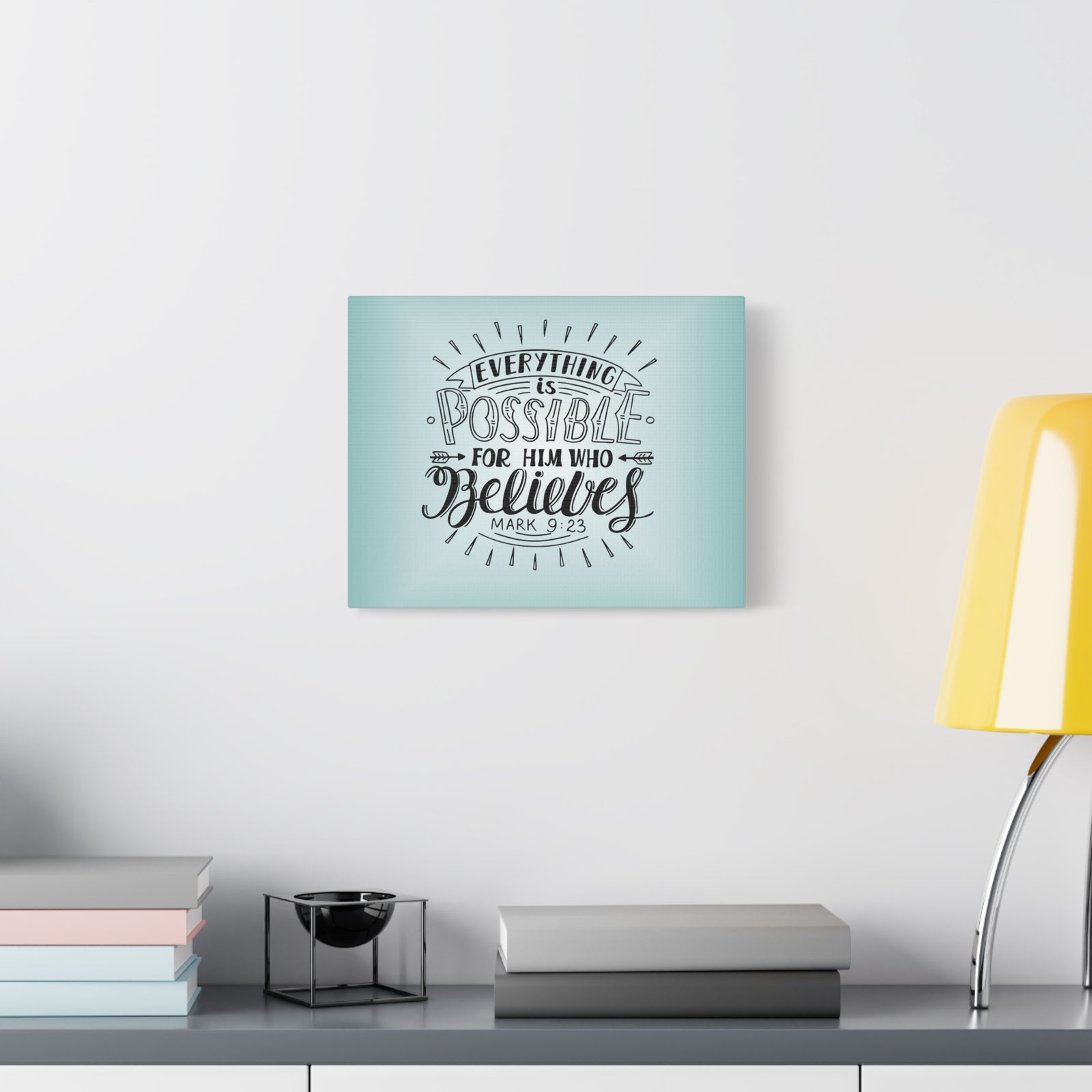 Scripture Canvas Trust in the Name of the Lord Psalm 20:7 Christian Wall Art Bible Verse Print Ready To Hang-Express Your Love Gifts