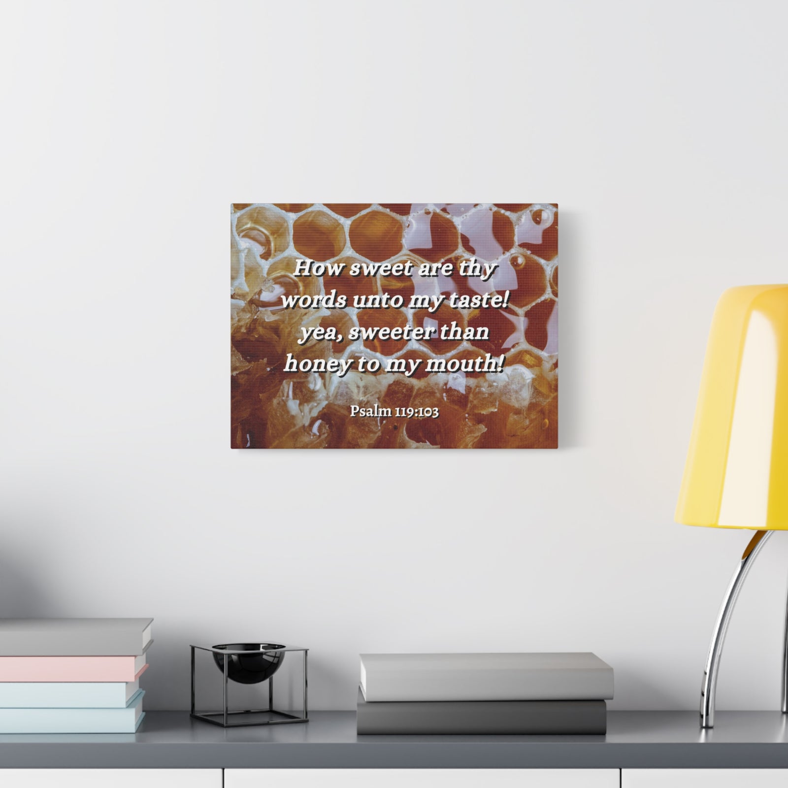 Scripture Walls Thy Words Psalm 119:103 Bible Verse Canvas Christian Wall Art Ready to Hang-Express Your Love Gifts