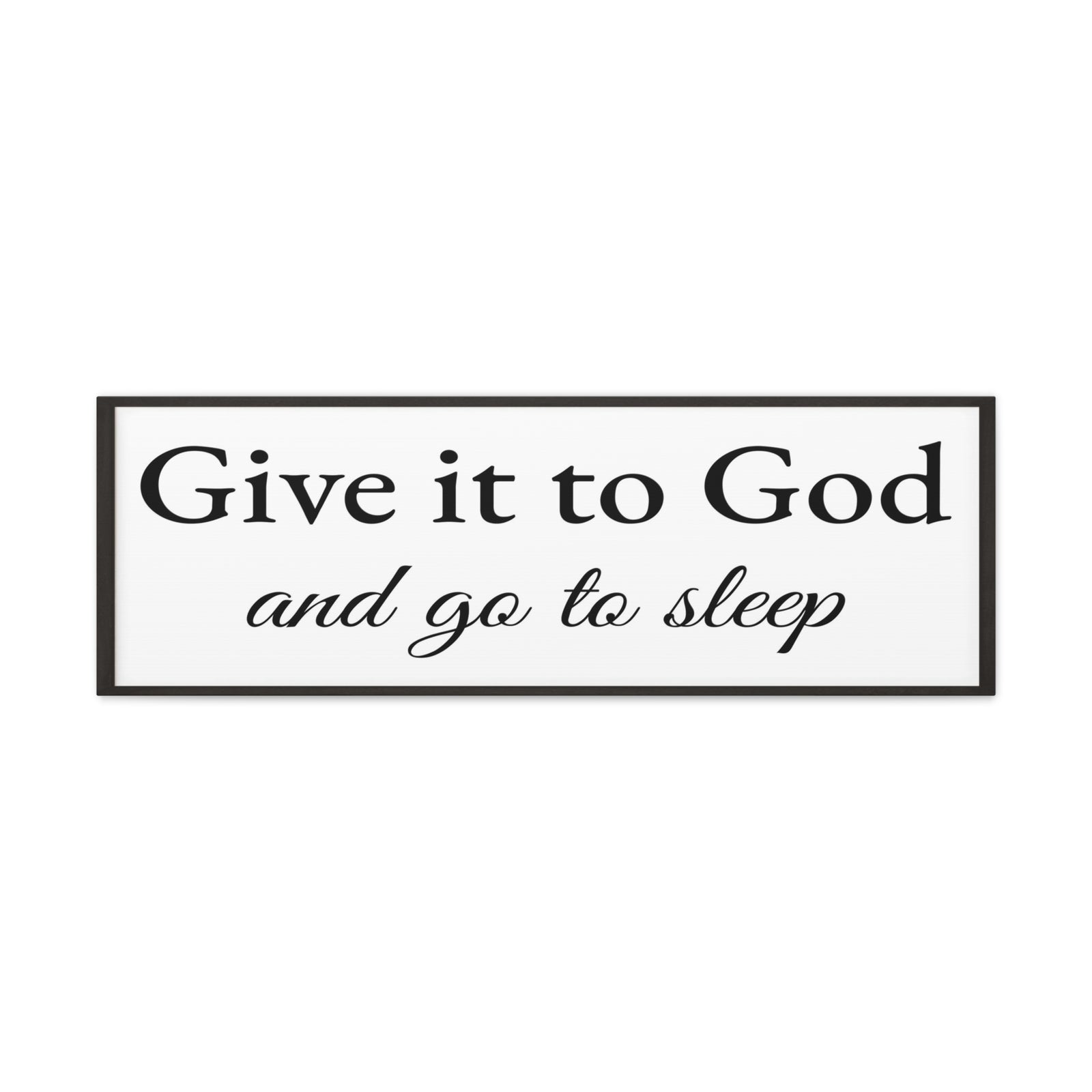 Scripture Walls Give It To God Proverbs 3:24-26 White Bible Verse Canvas Christian Wall Art Ready to Hang Unframed-Express Your Love Gifts