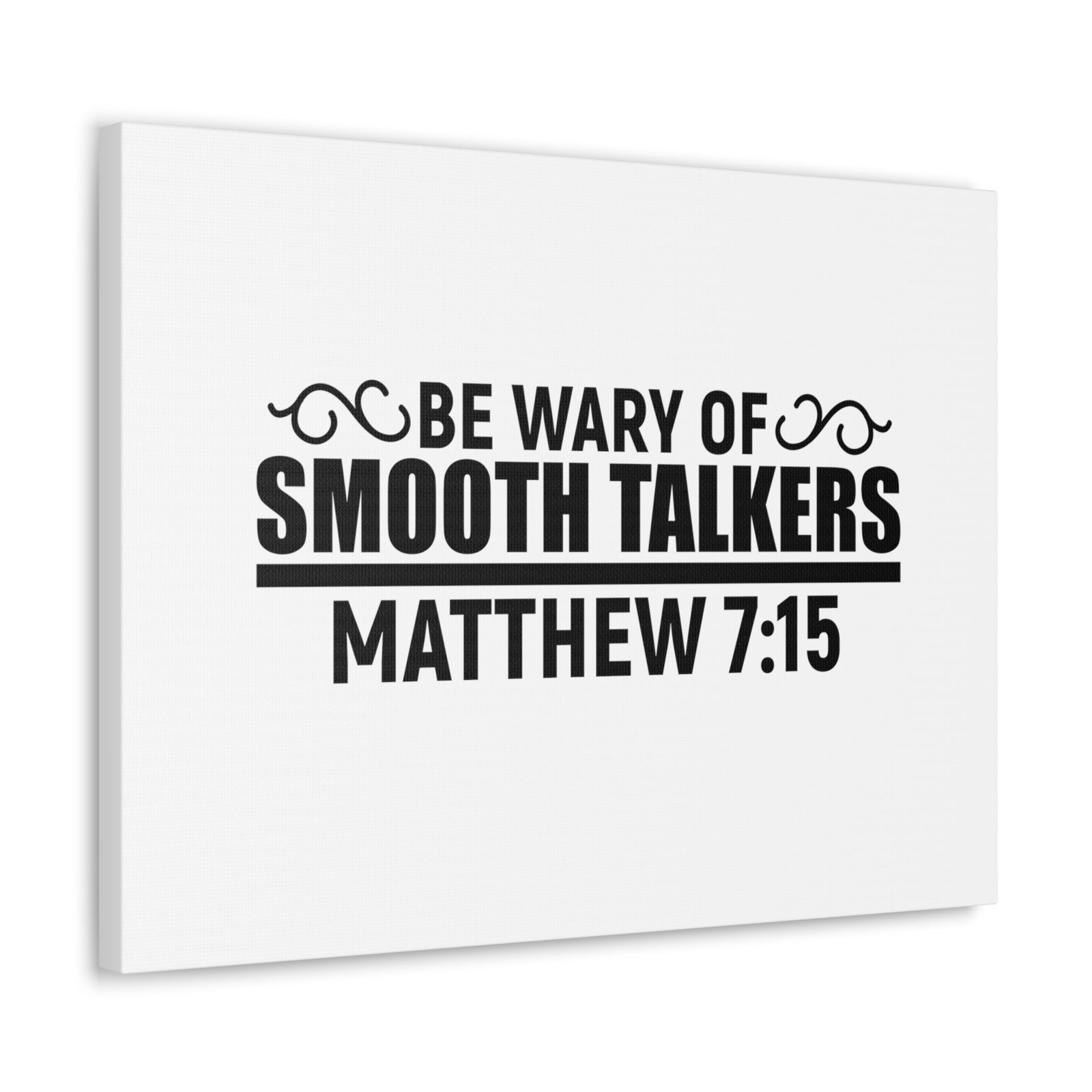 Scripture Walls Matthew 7:15 Be Wary of Smooth Talkers Bible Verse Canvas Christian Wall Art Ready to Hang Unframed-Express Your Love Gifts