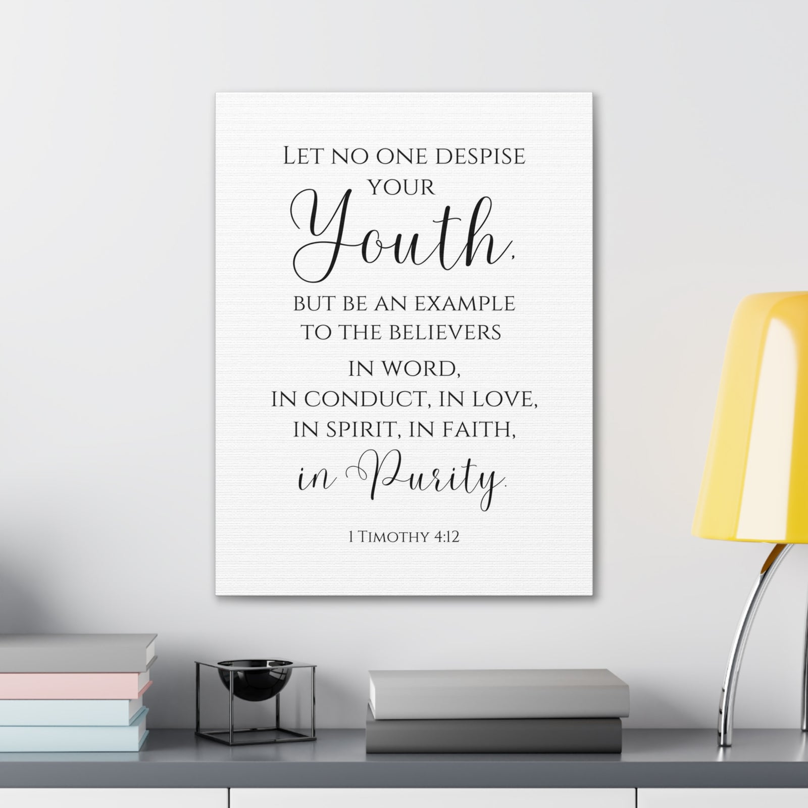 Scripture Walls 1 Timothy 4:12 Be An Example Bible Verse Canvas Christian Wall Art Ready to Hang Unframed-Express Your Love Gifts