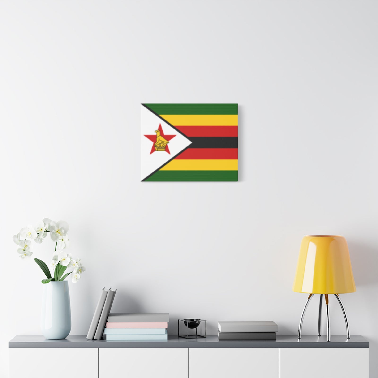 Zimbabwe Country Flag Canvas Vibrant Wall Art Unframed Home Decor-Express Your Love Gifts