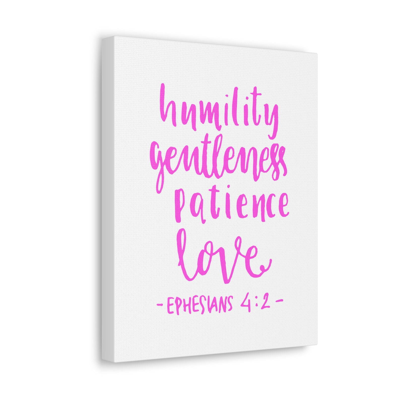 Scripture Walls Humility Gentleness Patience Love Ephesians 4:2 Bible Verse Canvas Christian Wall Art Ready To Hang-Express Your Love Gifts