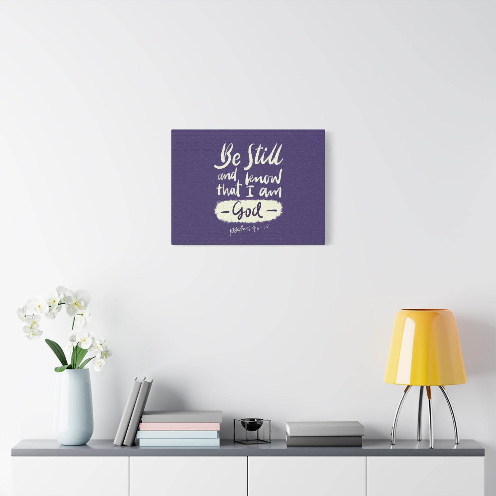 Scripture Walls Know That I Am God Psalm 46:10 Bible Verse Canvas Christian Wall Art Ready to Hang-Express Your Love Gifts
