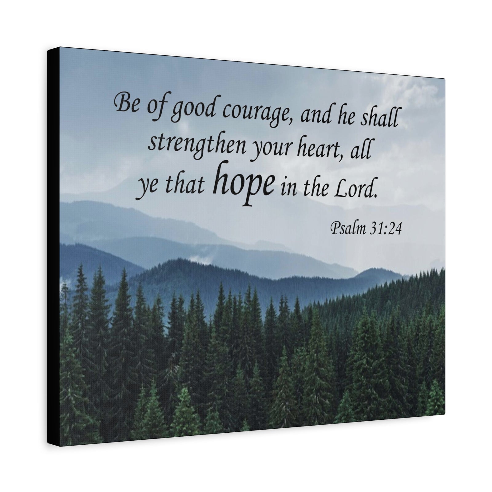 Bible Verse Canvas Be of Good Courage Psalm 31:24 Wall Art Christian Home Decor-Express Your Love Gifts