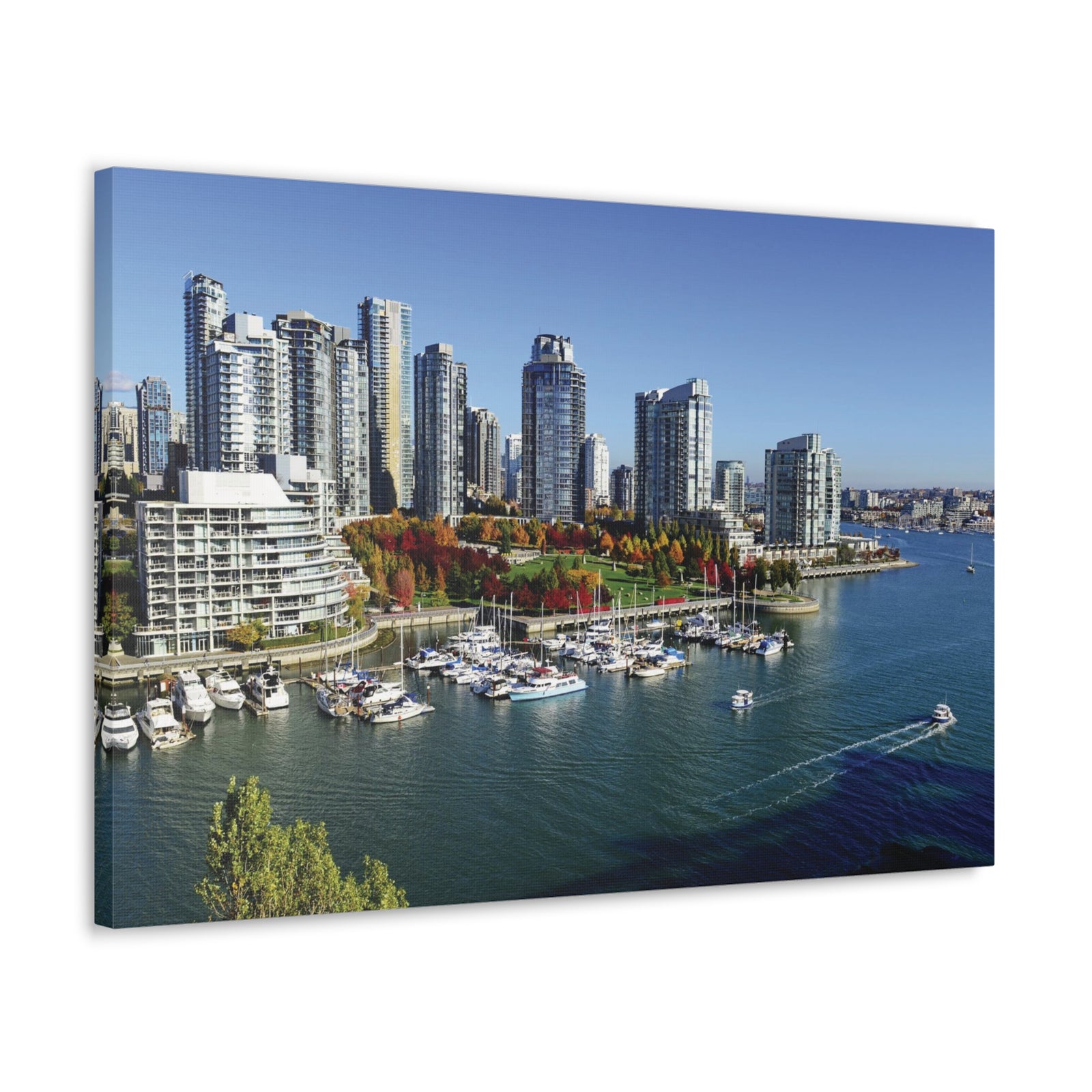 Vancouver Daytime Skyline Canvas Artwork High-Quality Breathtaking Stunning Cityscape for Home Decor Ready to Hang-Express Your Love Gifts