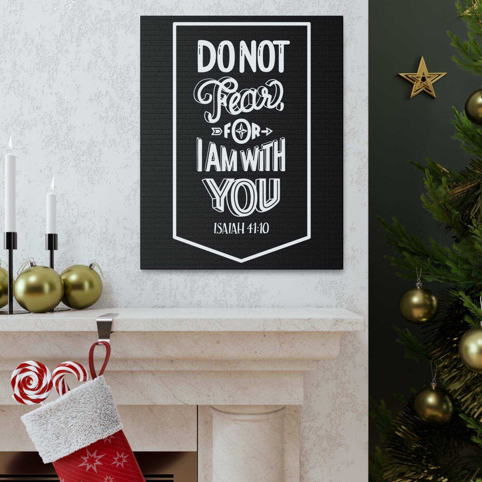 Scripture Walls Do Not Fear For Isaiah 41:10 Bible Verse Canvas Christian Wall Art Ready To Hang-Express Your Love Gifts