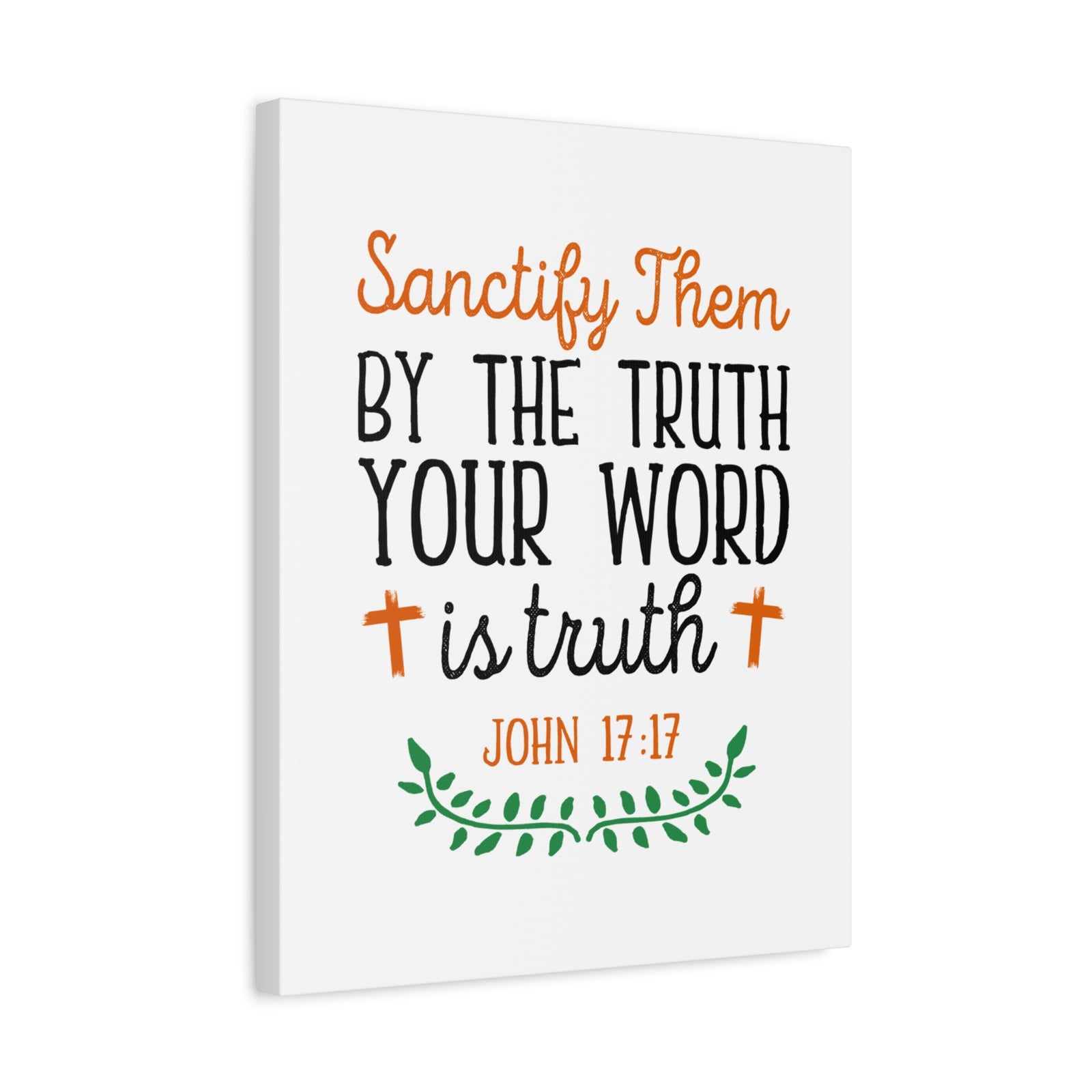 Scripture Canvas Your Word Is The Truth John 17:17 Christian Wall Art Bible Verse Print Ready to Hang-Express Your Love Gifts
