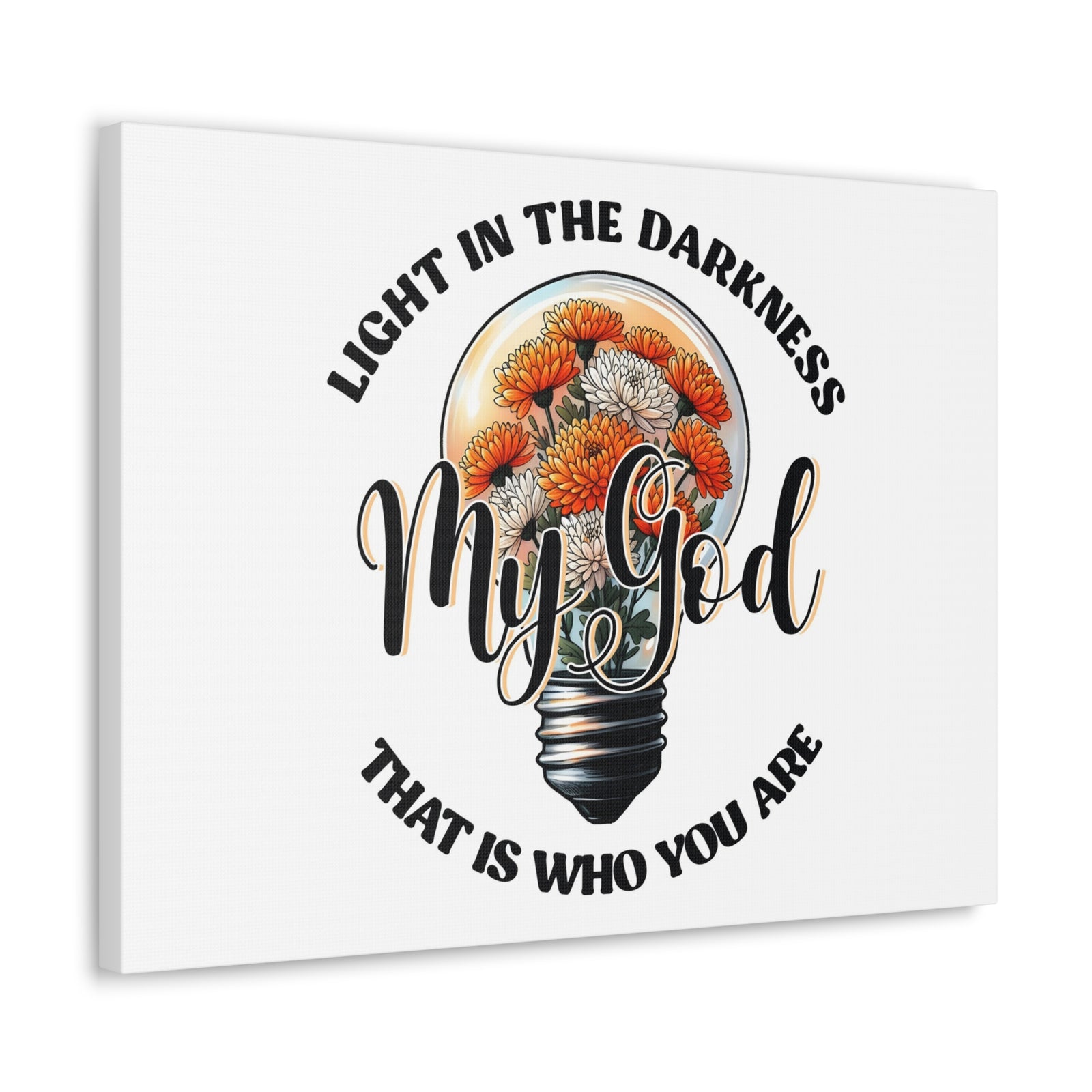 Scripture Walls Light in the Darkness Bible Verse Canvas Christian Wall Art Ready to Hang Unframed-Express Your Love Gifts