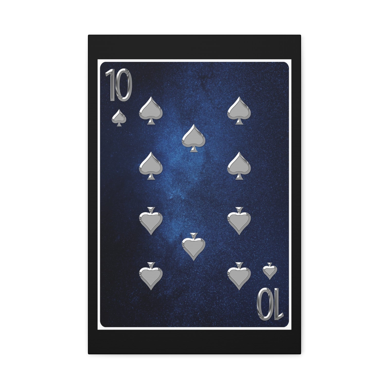 Ten Of Spades Space Background Playing Card Canvas Wall Art for Home Decor Ready-to-Hang-Express Your Love Gifts
