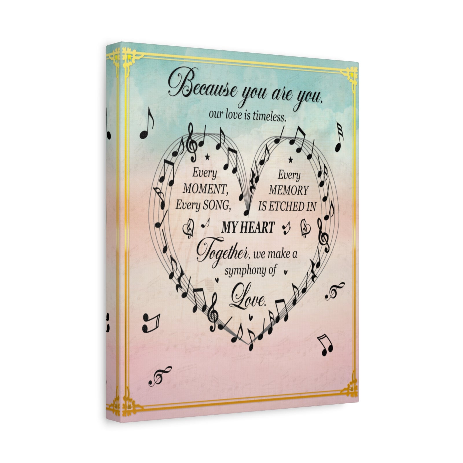 To My Wife Symphony of Love Canvas Wall Art - Romantic Gift for Her-Express Your Love Gifts