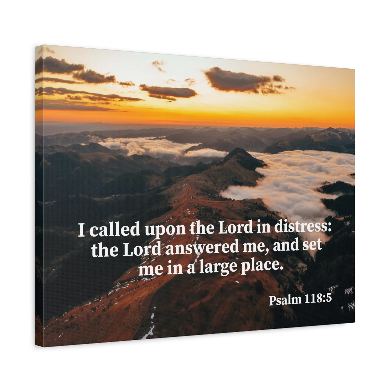 Bible Verse Canvas Called on the Lord Psalm 118:5 Wall Art Christian Home Decor-Express Your Love Gifts