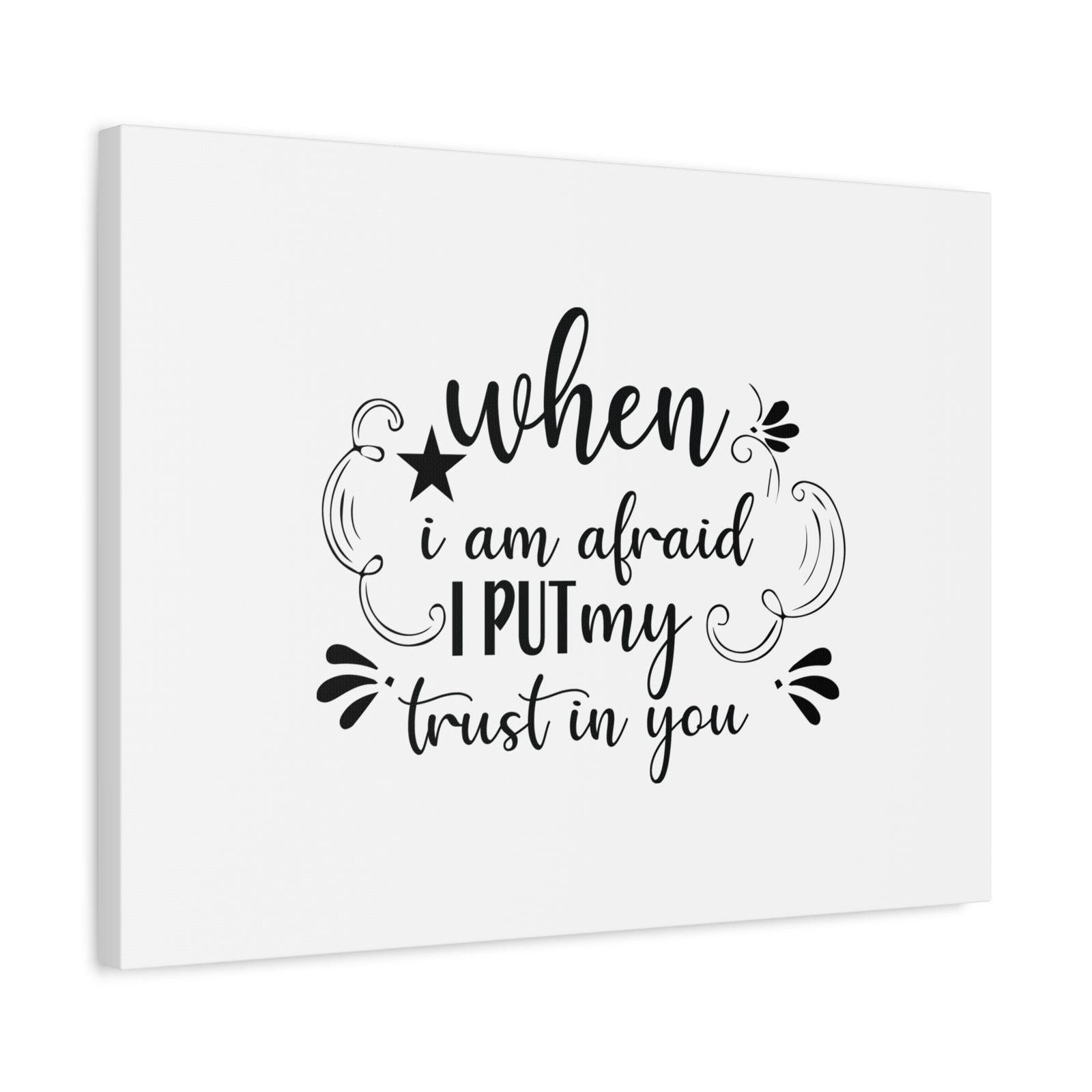 Scripture Canvas I Put My Trust In You Psalm 56:3 Christian Wall Art Bible Verse Print Ready to Hang-Express Your Love Gifts