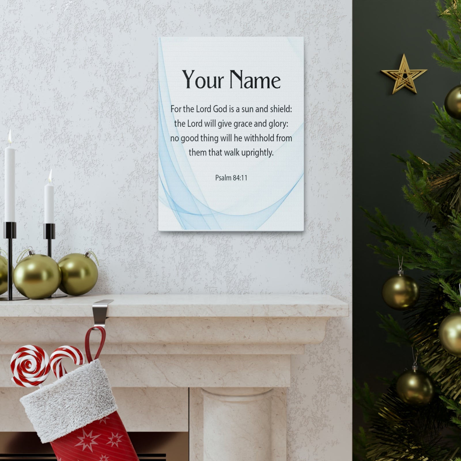 Scripture Walls Personalized Psalm 84:11 Bible Chapter Canvas Christian Wall Art Ready to Hang-Express Your Love Gifts