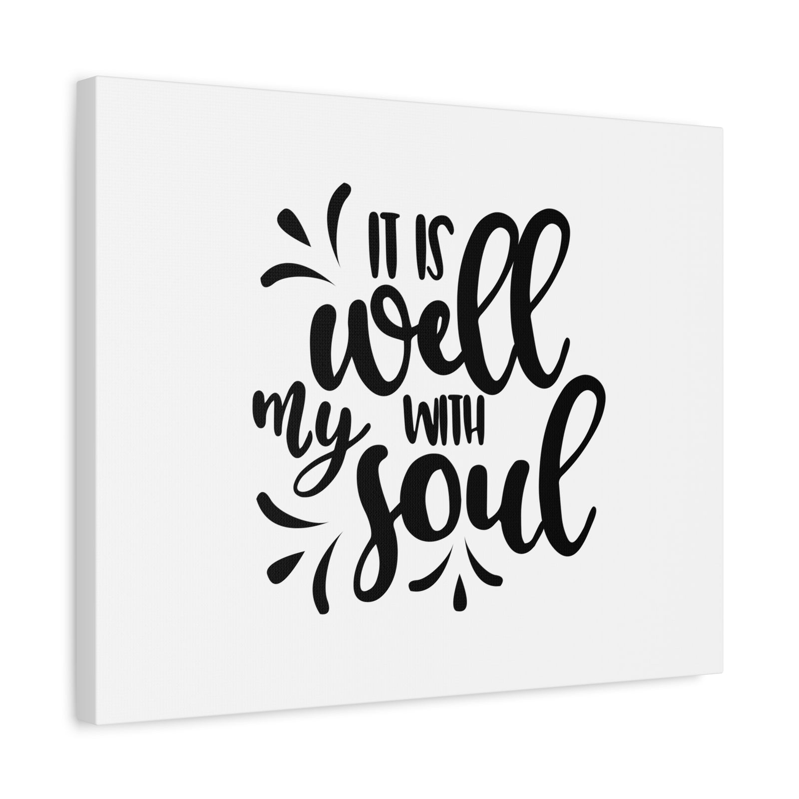 Scripture Canvas Well With My Soul Psalm 42:7 Christian Wall Art Bible Verse Print Ready to Hang-Express Your Love Gifts