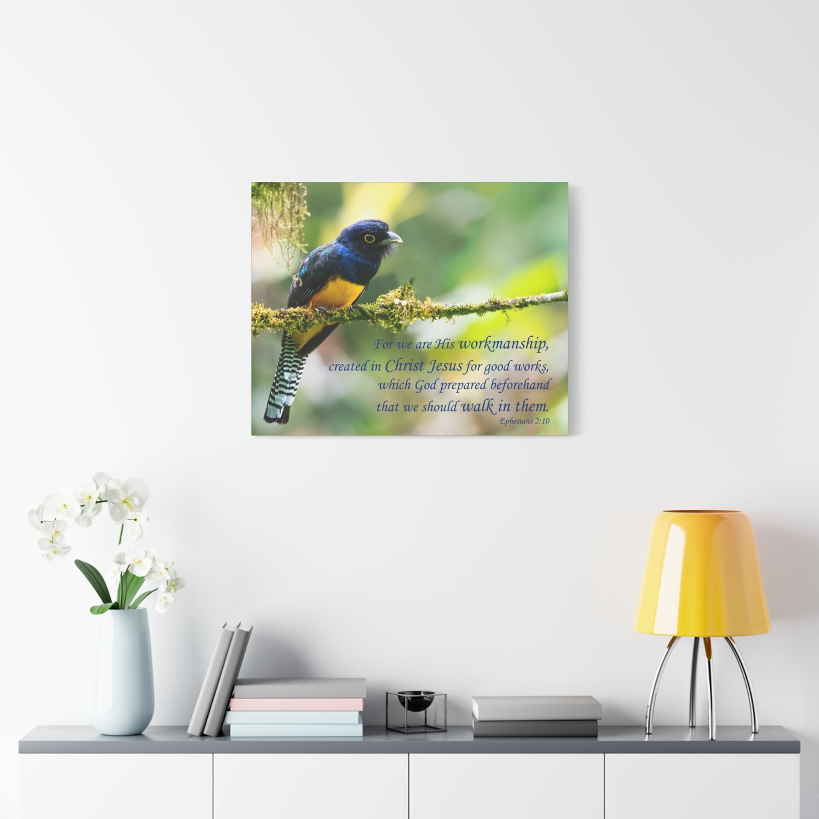 Scripture Canvas For Good Works Ephesians 2:10 Christian Wall Art Bible Verse Print Ready to Hang-Express Your Love Gifts