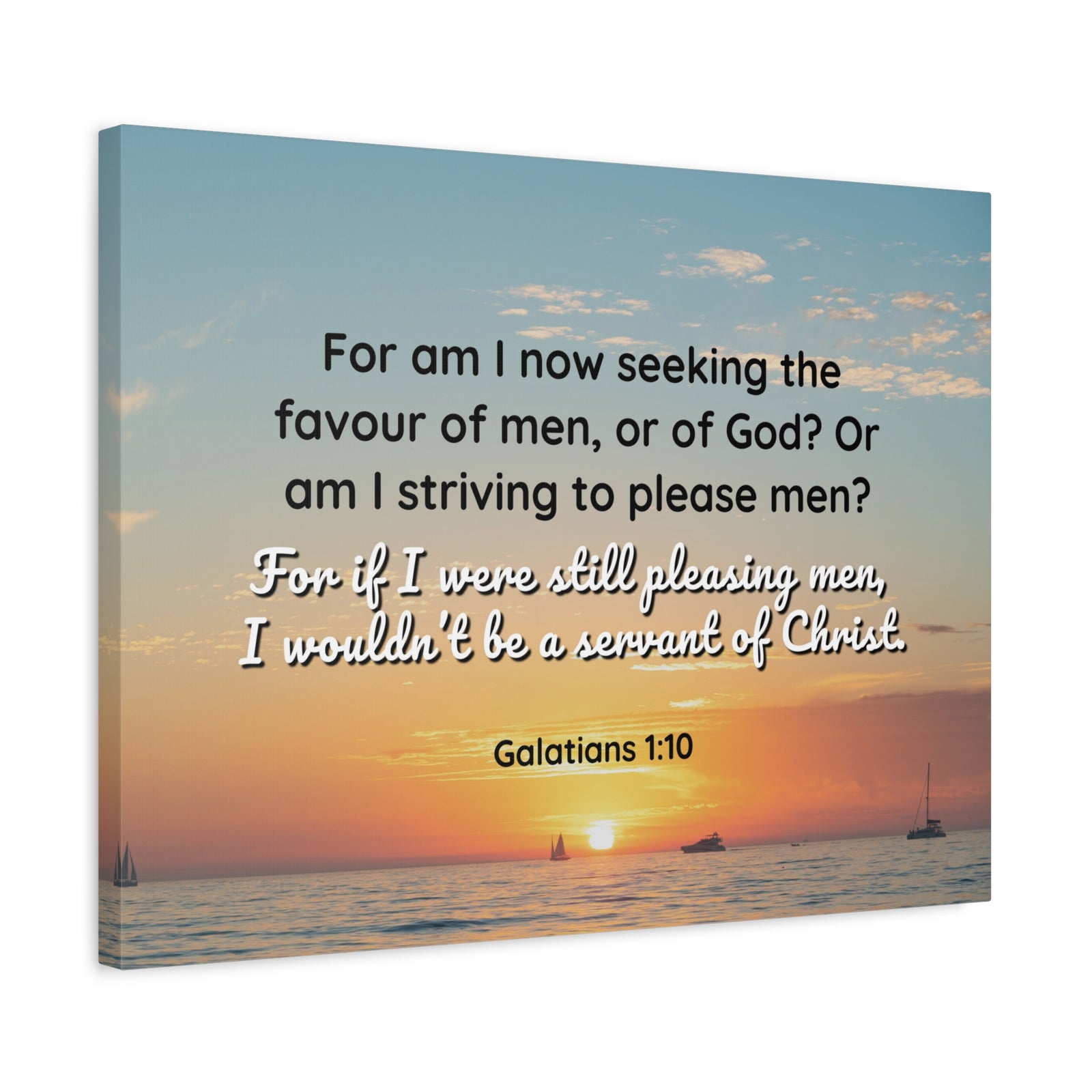 Scripture Canvas Servant Of Christ Galatians 1:10 Christian Wall Art Bible Verse Print Ready to Hang-Express Your Love Gifts