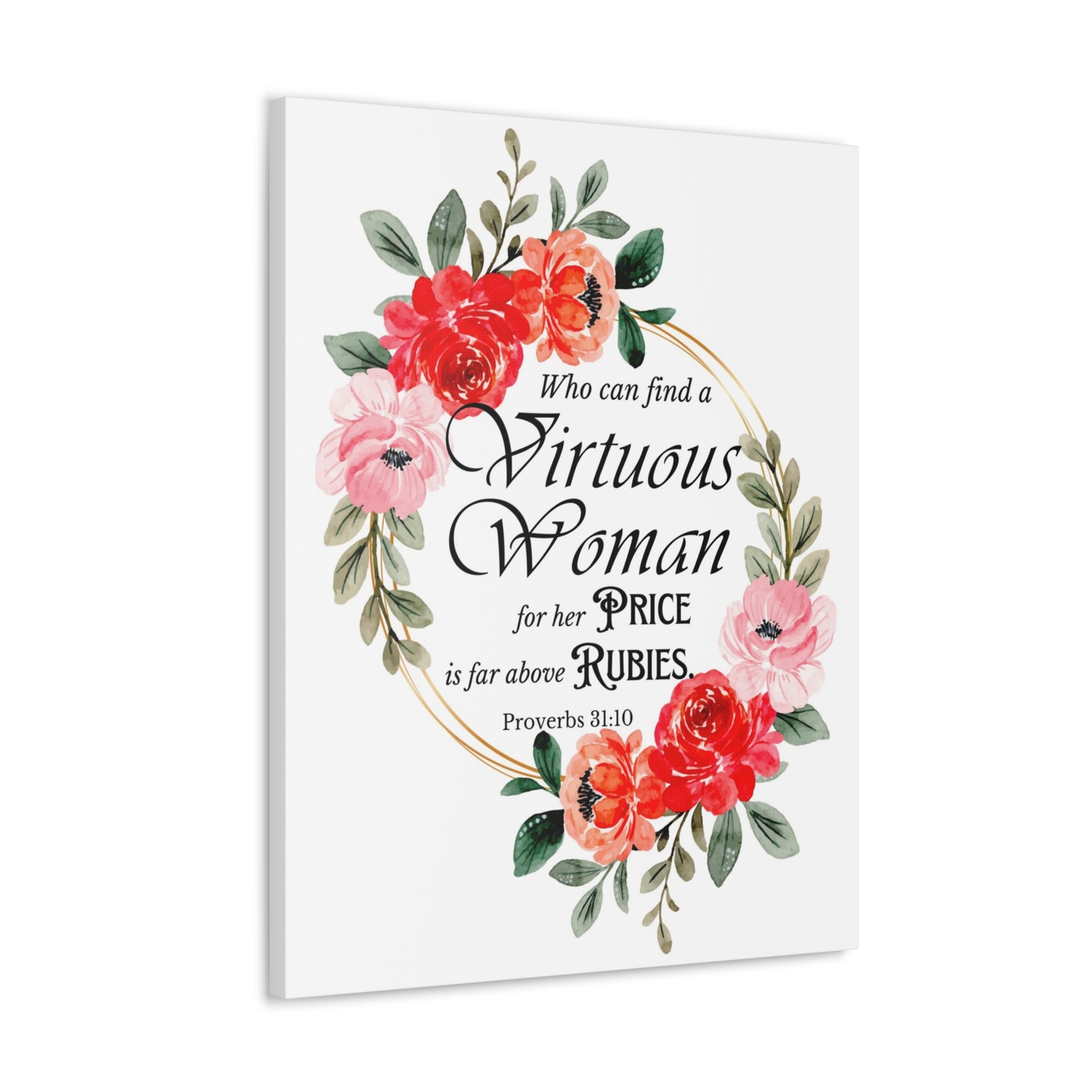 Scripture Walls Proverbs 31:10 A Virtuous Woman Bible Verse Canvas Christian Wall Art Ready to Hang Unframed-Express Your Love Gifts