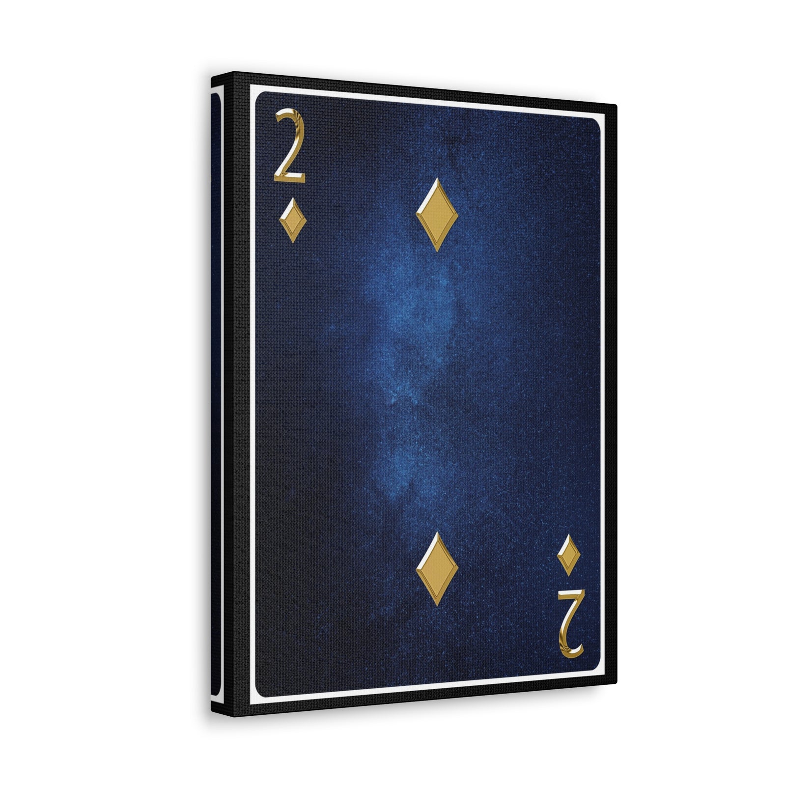Two Of Diamonds Space Background Playing Card Canvas Wall Art for Home Decor Ready-to-Hang-Express Your Love Gifts