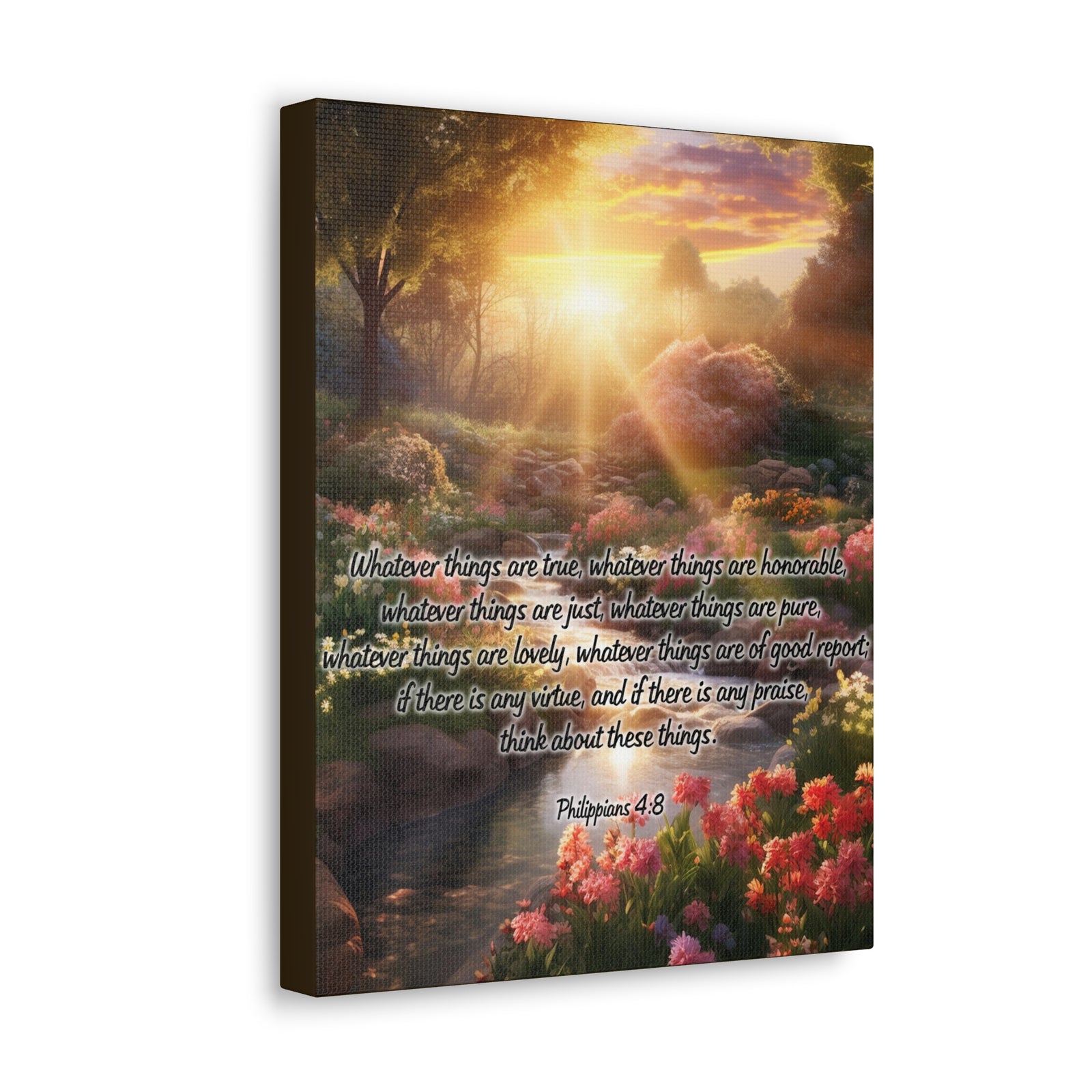 Scripture Walls Whatever Things Philippians 4:8 Christian Wall Art Print Ready to Hang Unframed-Express Your Love Gifts