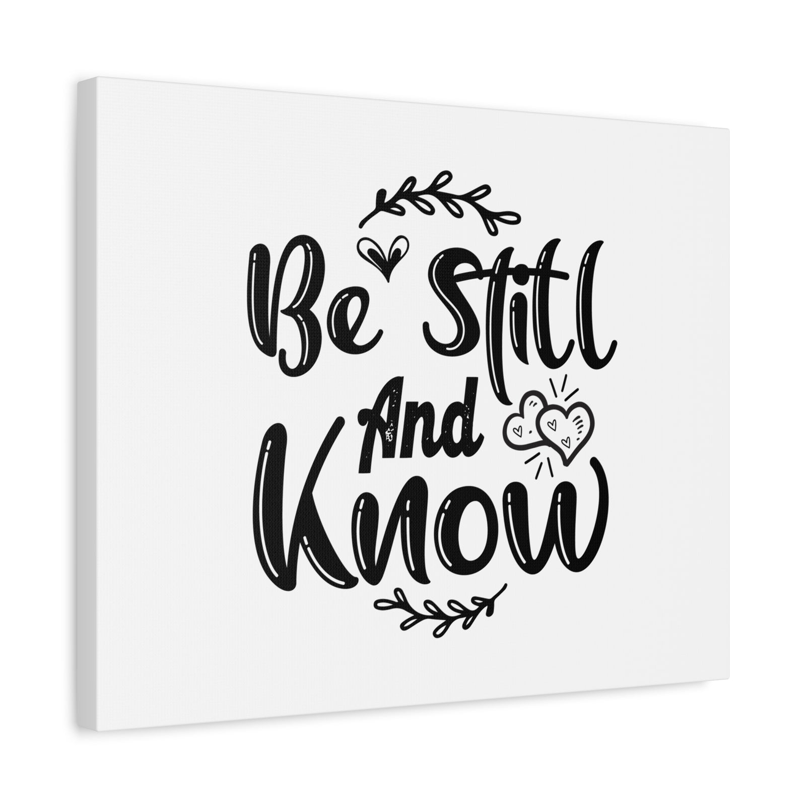 Scripture Canvas Be Still And Know Psalm 46:10 Christian Wall Art Bible Verse Print Ready to Hang-Express Your Love Gifts