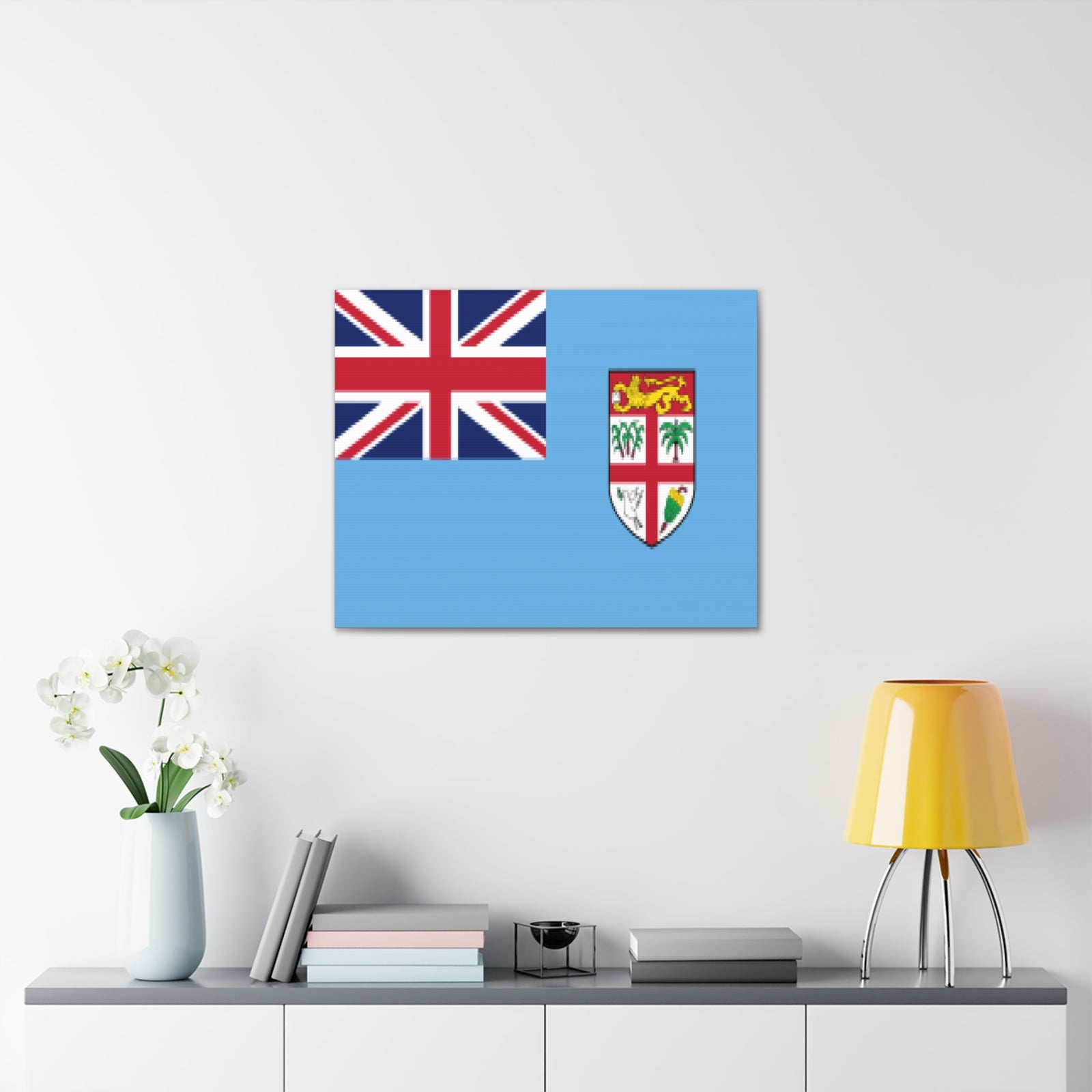 Fiji Country Flag Canvas Vibrant Wall Art Unframed Home Decor-Express Your Love Gifts