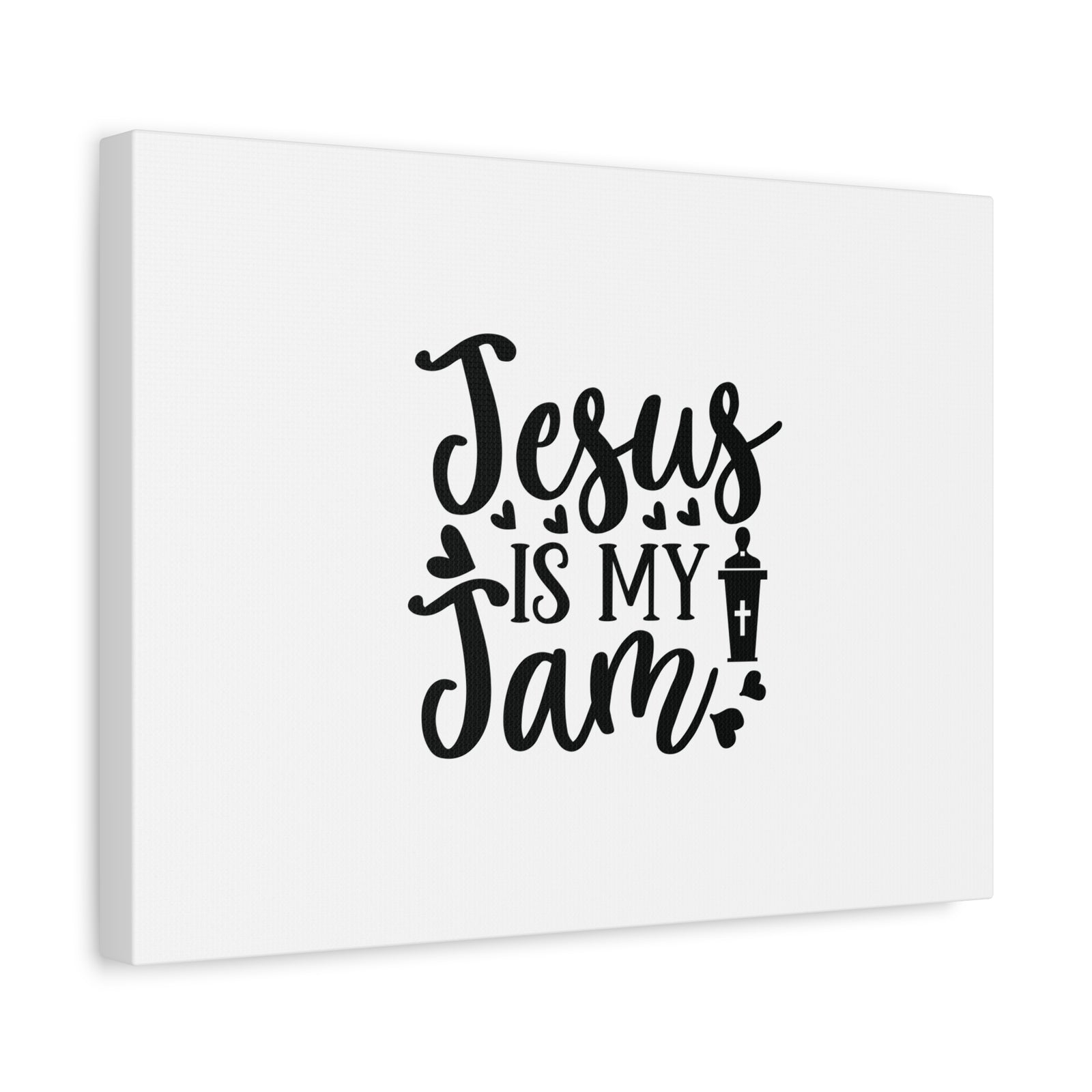 Scripture Canvas Jesus Is My Jam Psalm 23:4 Christian Wall Art Bible Verse Print Ready to Hang-Express Your Love Gifts