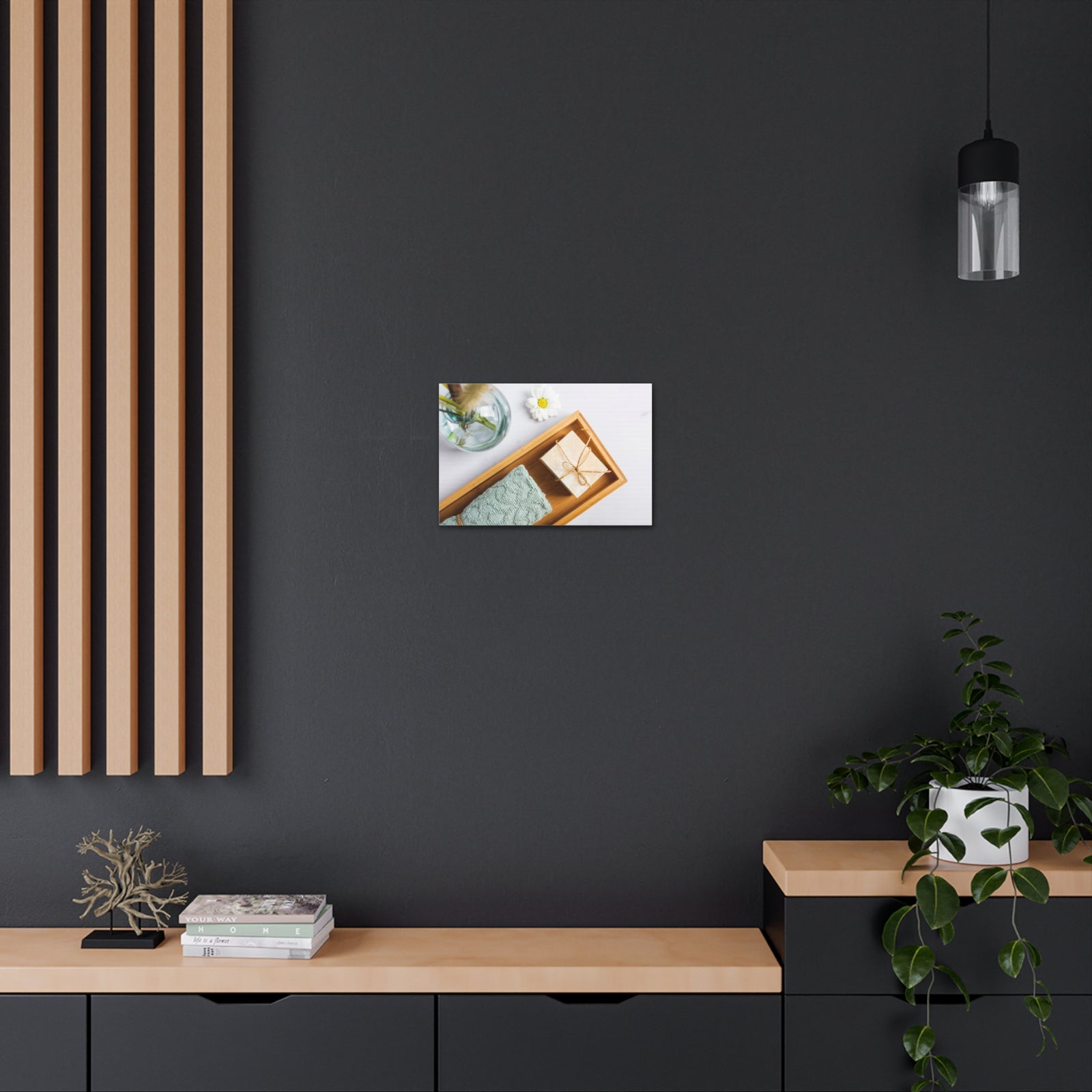 Top View Bath Forest Floral Nature Photography Canvas Wall Art for Home Decor Ready-to-Hang-Express Your Love Gifts