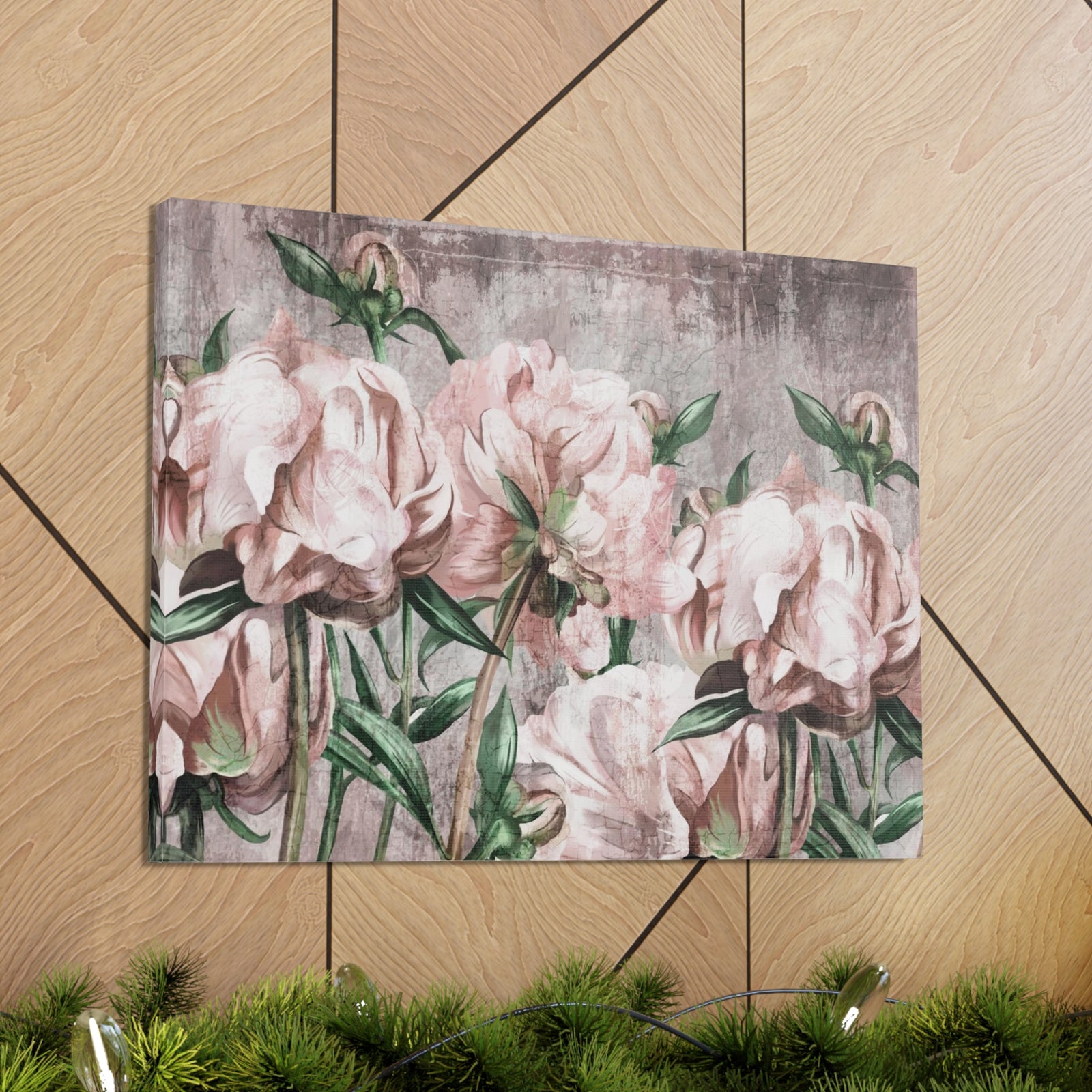 Large Art Peony Painted Flower Canvas Wall Art for Home Decor Ready-to-Hang-Express Your Love Gifts