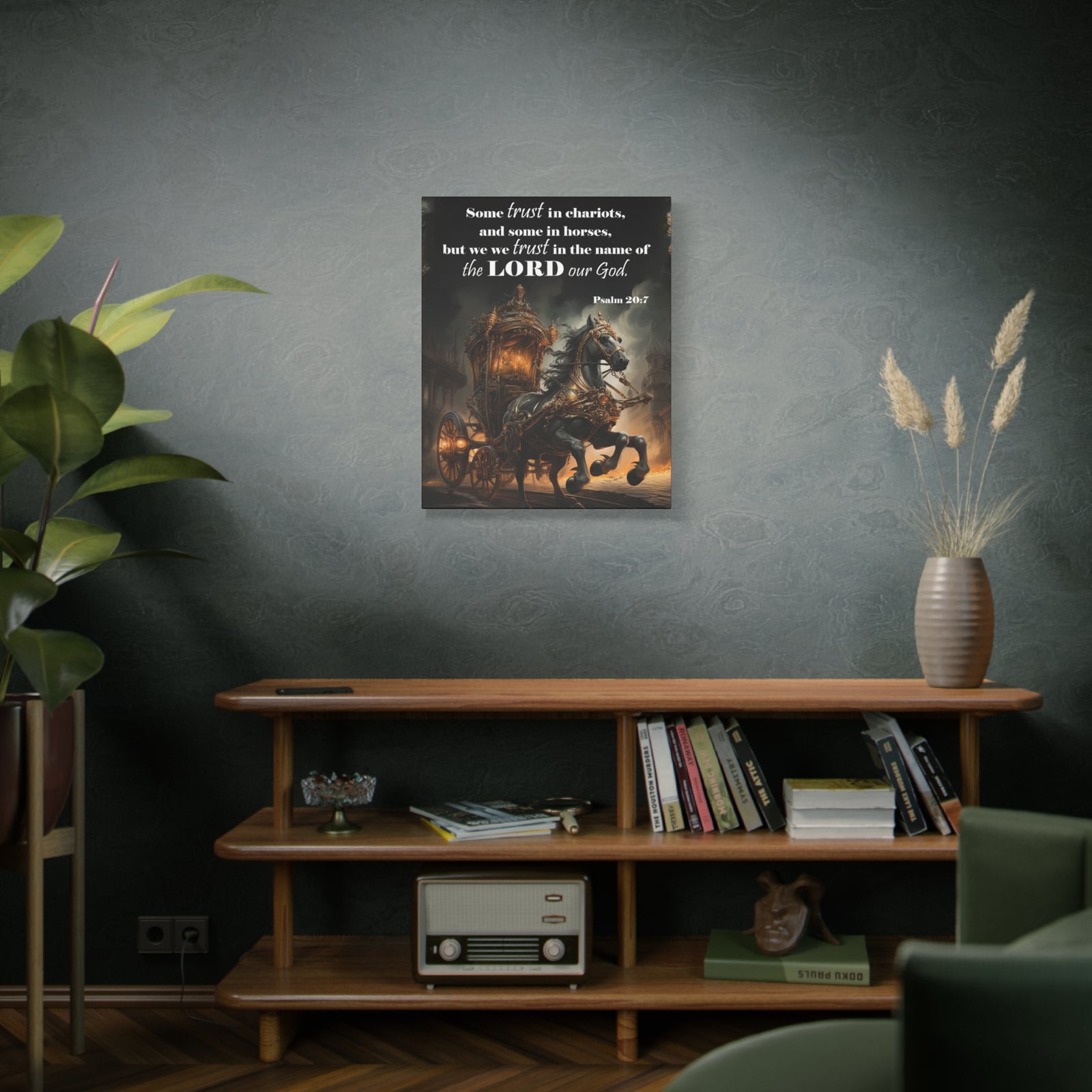 Scripture Walls Trust in the Name of the Lord Psalm 20:7 Christian Wall Art Print Ready to Hang Unframed-Express Your Love Gifts