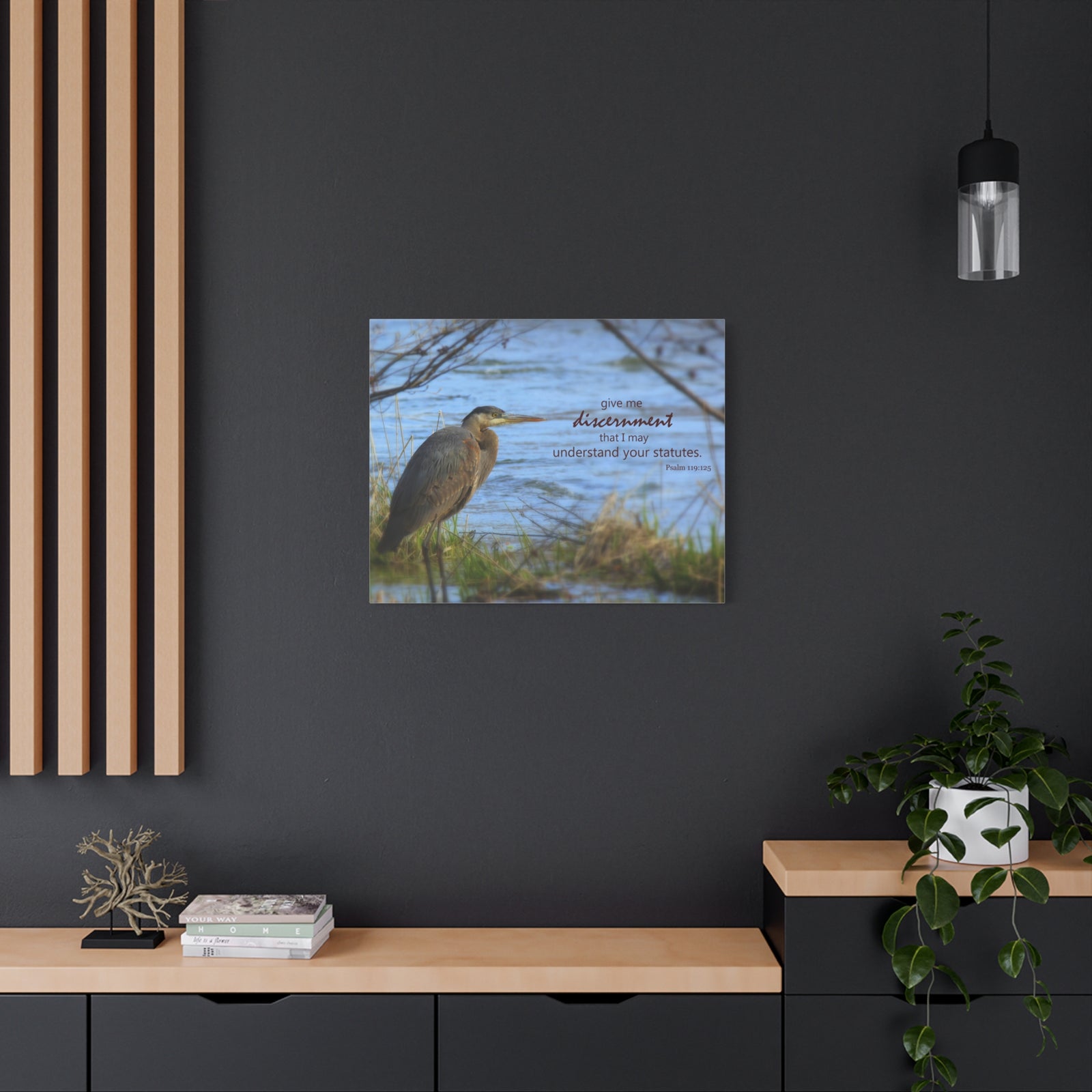 Scripture Canvas Understand Your Statutes Psalm 119:125 Christian Wall Art Bible Verse Print Ready to Hang-Express Your Love Gifts