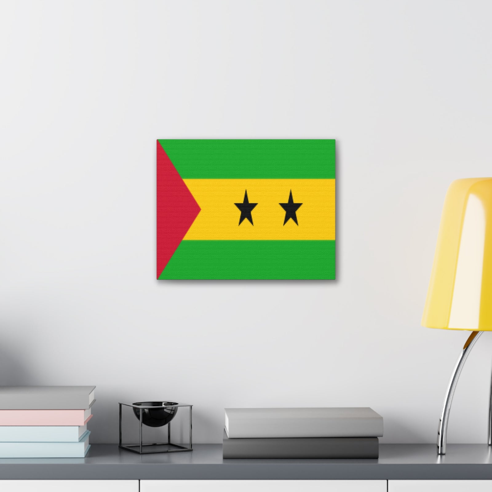 Sao Tome and Principe Country Flag Canvas Vibrant Wall Art Unframed Home Decor-Express Your Love Gifts